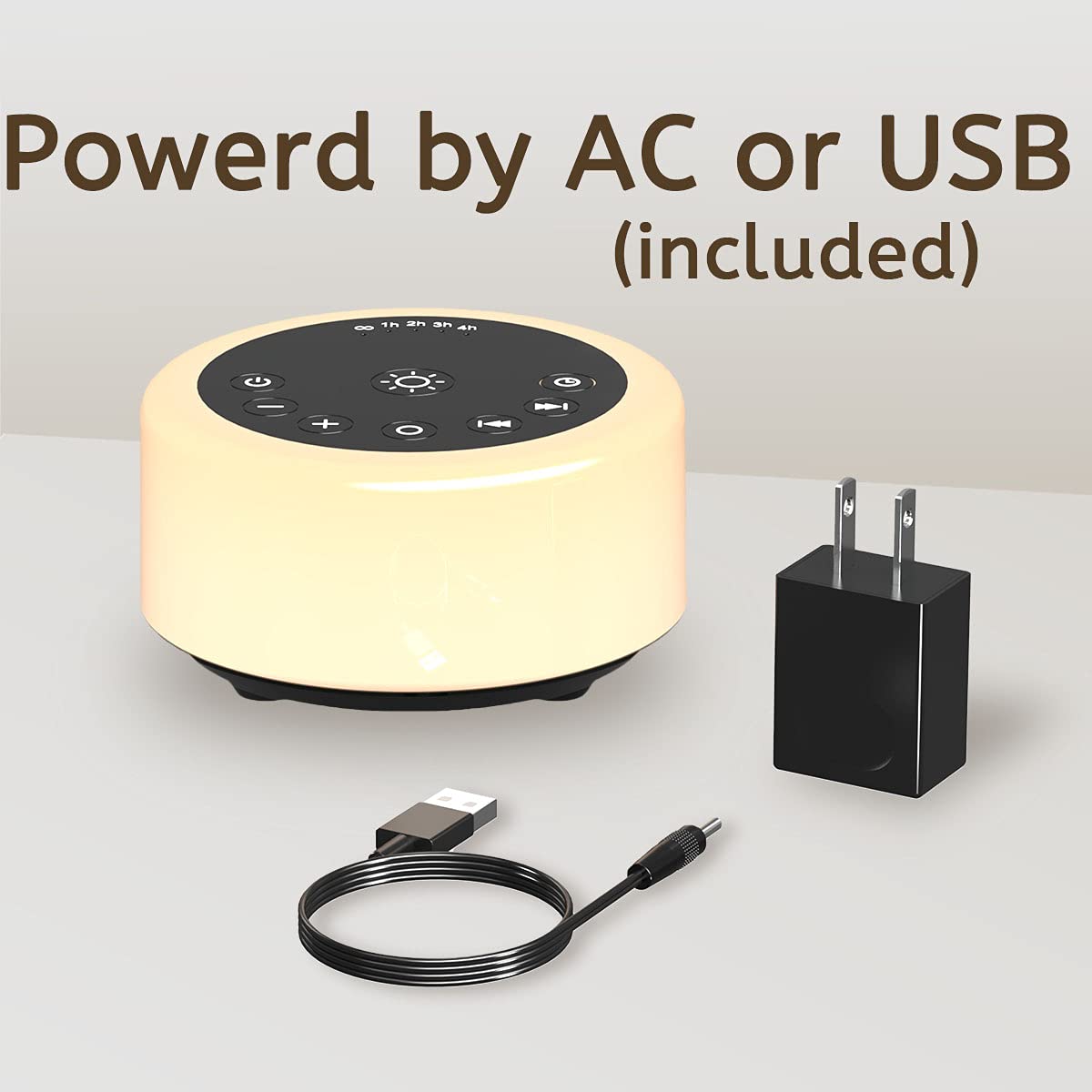 Sound Machines White Noise Machine 12 Colors Night Lights with 30 Soothing Sounds Sleep Machine with 5 Timers Portable for Home Travel and Office-Black