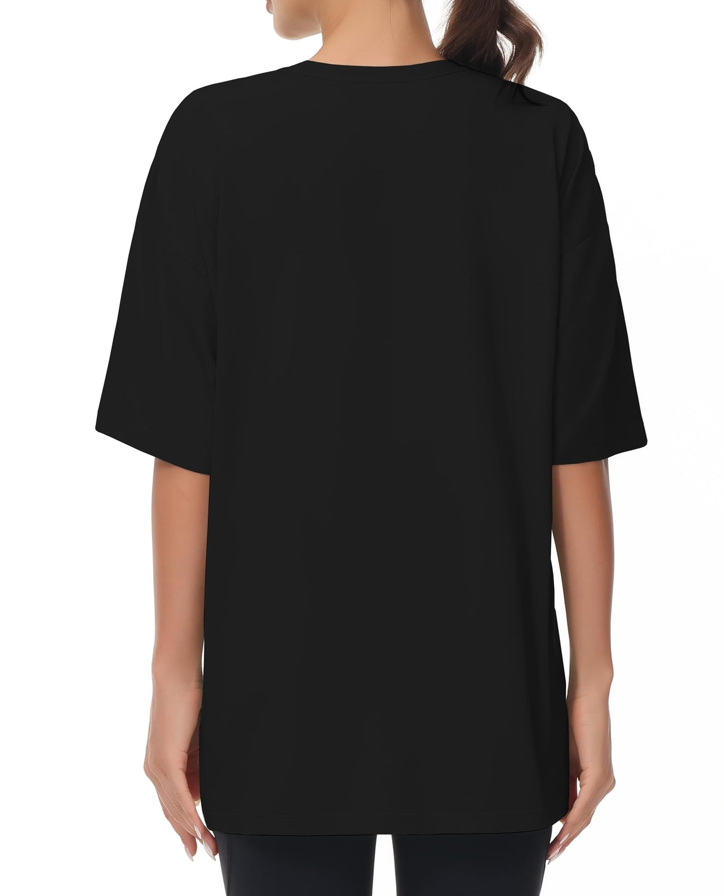 THE GYM PEOPLE Women's Casual Oversized T-Shirts Summer Crewneck Short Sleeve Workout Basic Tee Tops