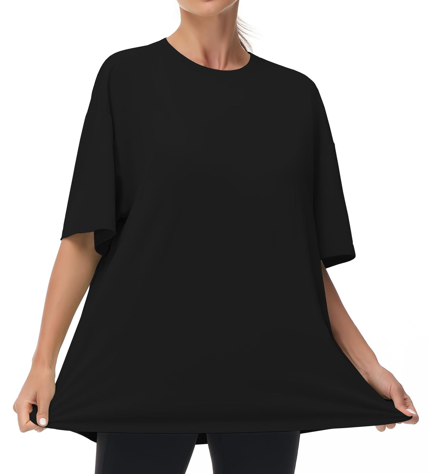 THE GYM PEOPLE Women's Casual Oversized T-Shirts Summer Crewneck Short Sleeve Workout Basic Tee Tops