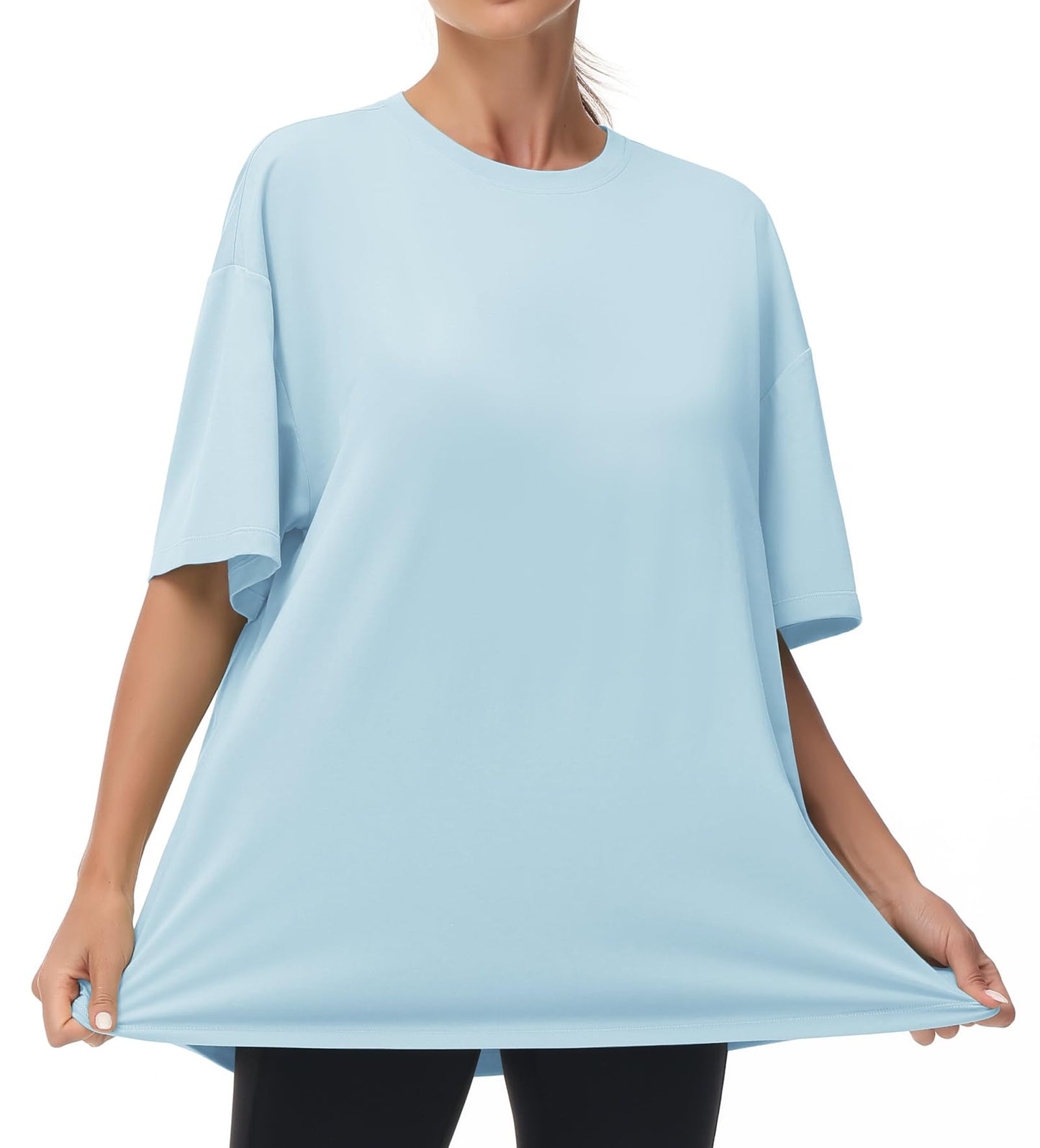 THE GYM PEOPLE Women's Casual Oversized T-Shirts Summer Crewneck Short Sleeve Workout Basic Tee Tops