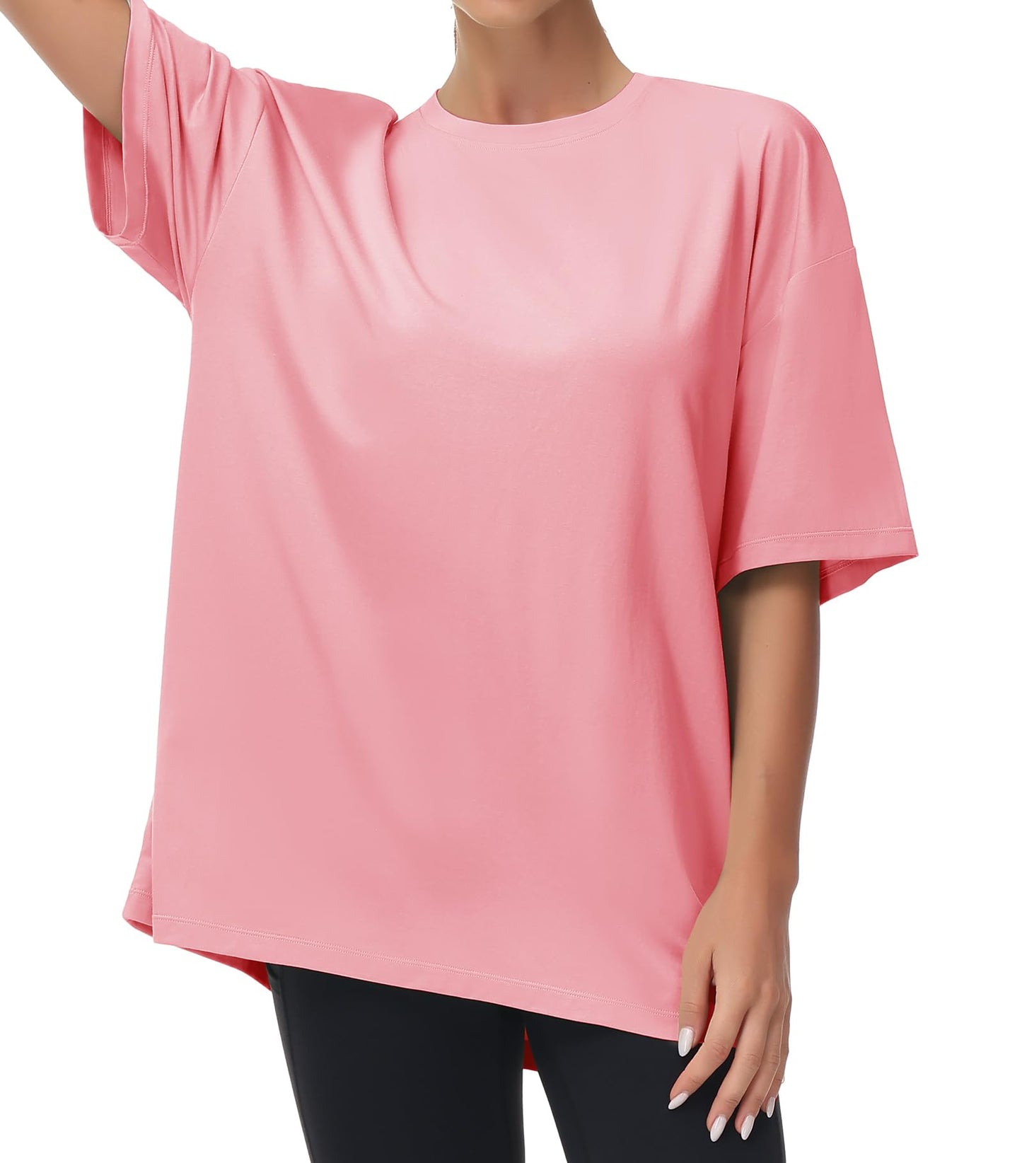 THE GYM PEOPLE Women's Casual Oversized T-Shirts Summer Crewneck Short Sleeve Workout Basic Tee Tops