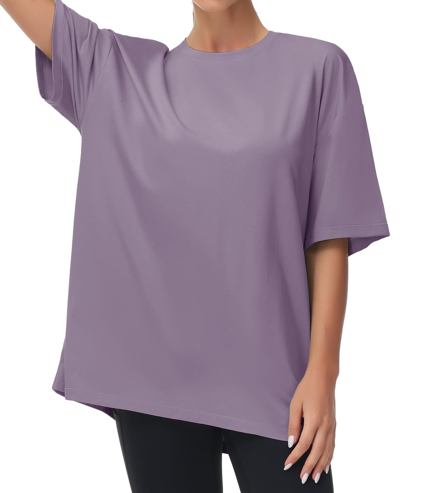 THE GYM PEOPLE Women's Casual Oversized T-Shirts Summer Crewneck Short Sleeve Workout Basic Tee Tops