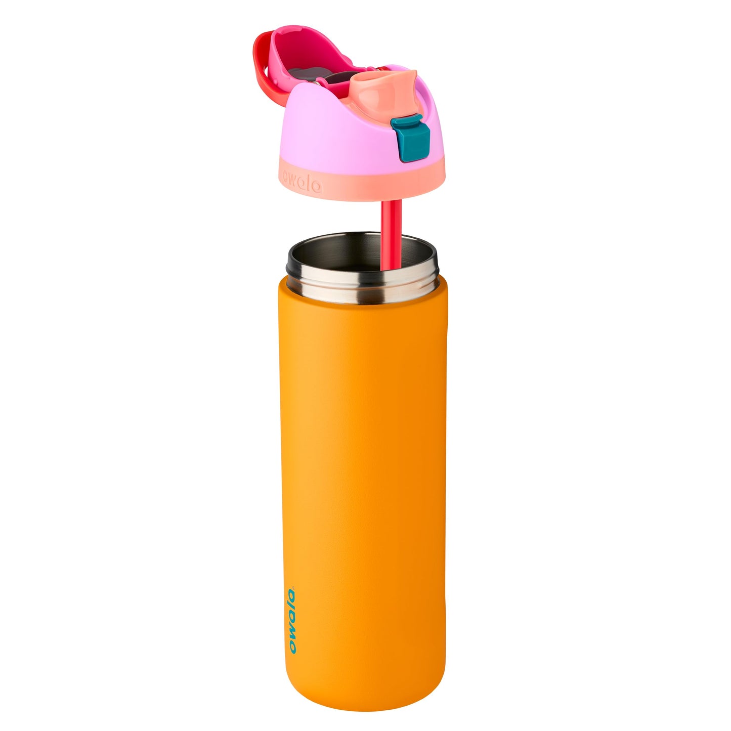 FreeSip Insulated Stainless Steel Water Bottle with Straw for Sports and Travel, BPA-Free, 24-oz, Shy Marshmallow