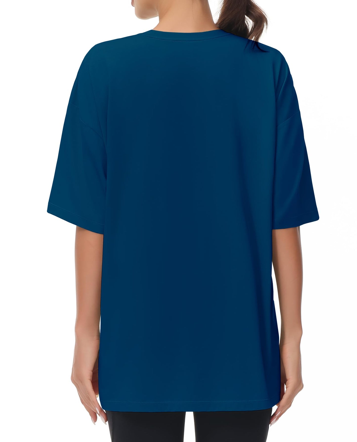 THE GYM PEOPLE Women's Casual Oversized T-Shirts Summer Crewneck Short Sleeve Workout Basic Tee Tops