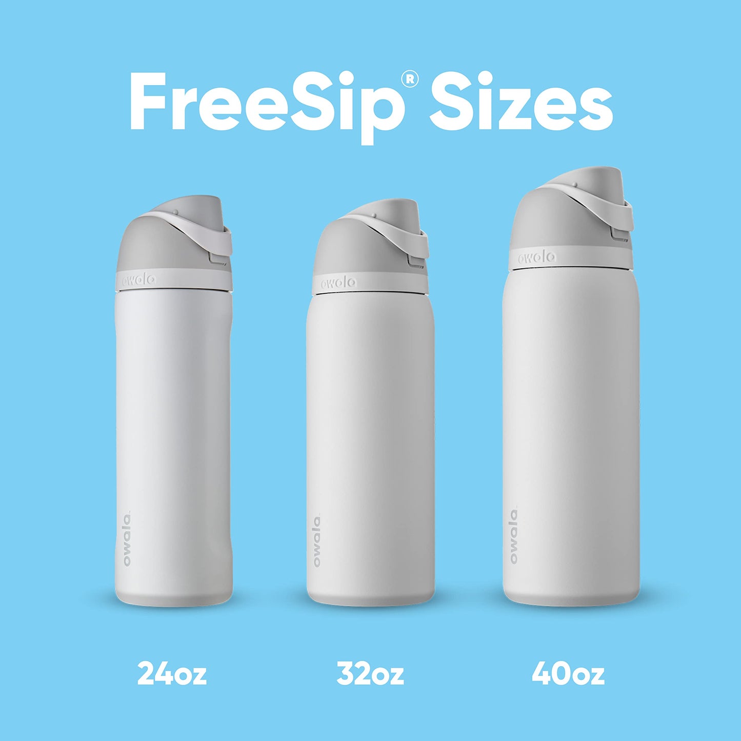 FreeSip Insulated Stainless Steel Water Bottle with Straw for Sports and Travel, BPA-Free, 24-oz, Shy Marshmallow