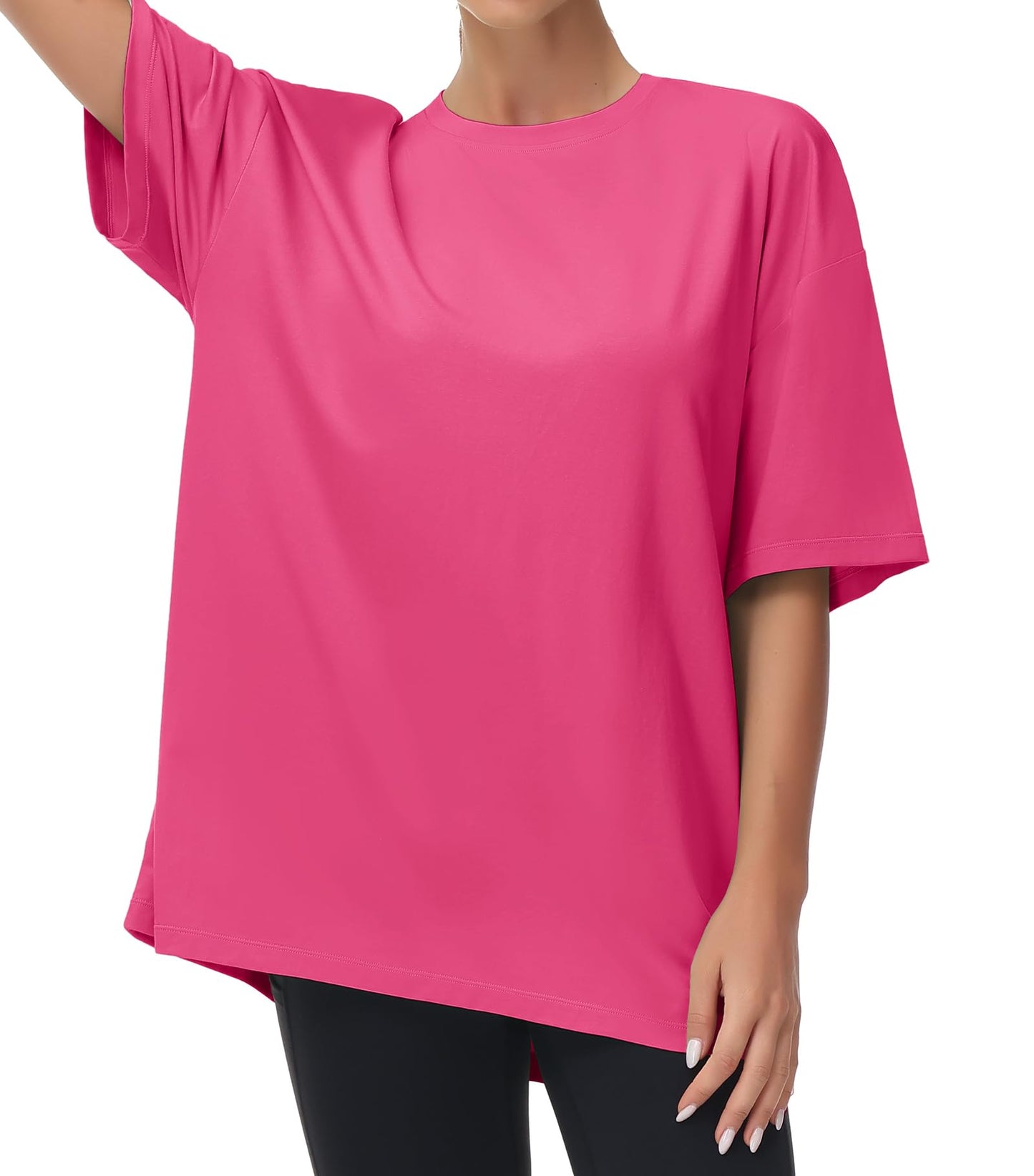 THE GYM PEOPLE Women's Casual Oversized T-Shirts Summer Crewneck Short Sleeve Workout Basic Tee Tops