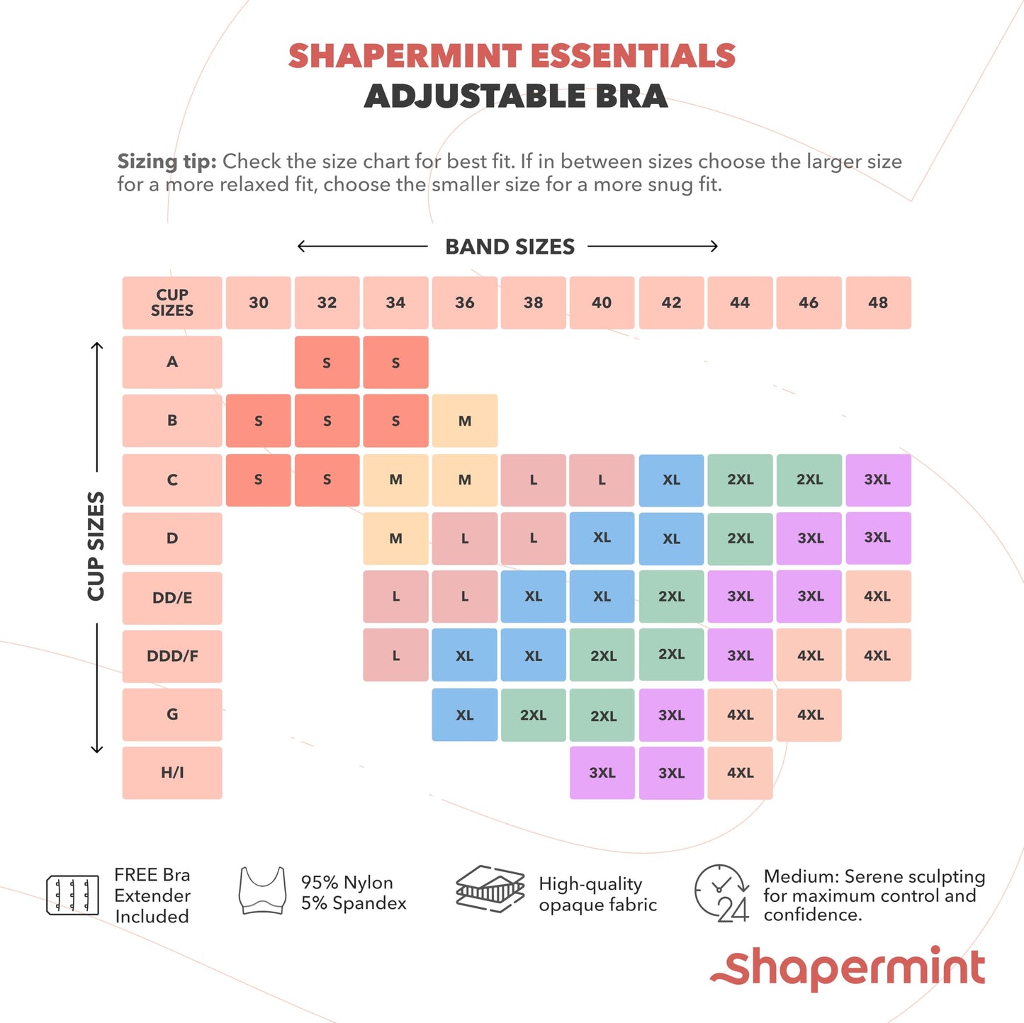 SHAPERMINT Wireless Seamless Bras for Women Full Support - Bralette for Women, Soutien Gorge Femme Sans Armature