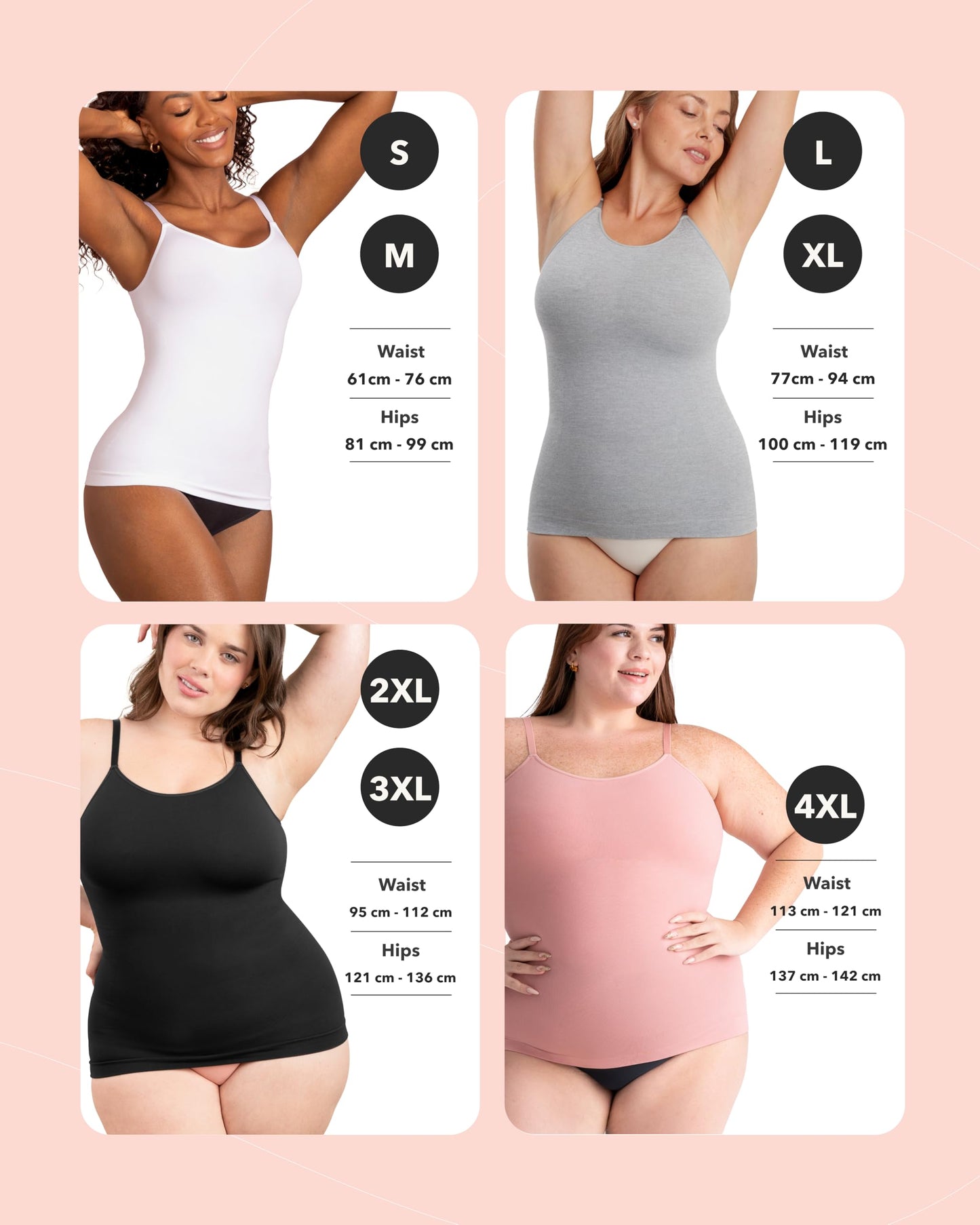 SHAPERMINT High Compression Womens Tops - Scoop Neck Cami - Tank Top for Women, Camisole for Women