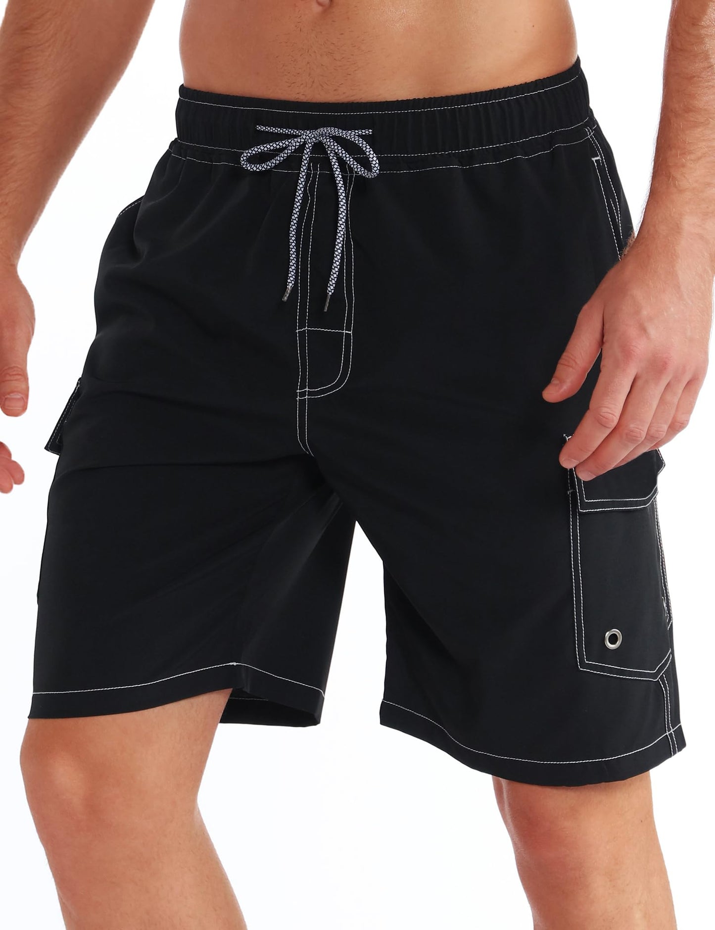 Men's Swim Trunks Quick Dry Swim Shorts 9" Inseam Bathing Suit with Mesh Lining