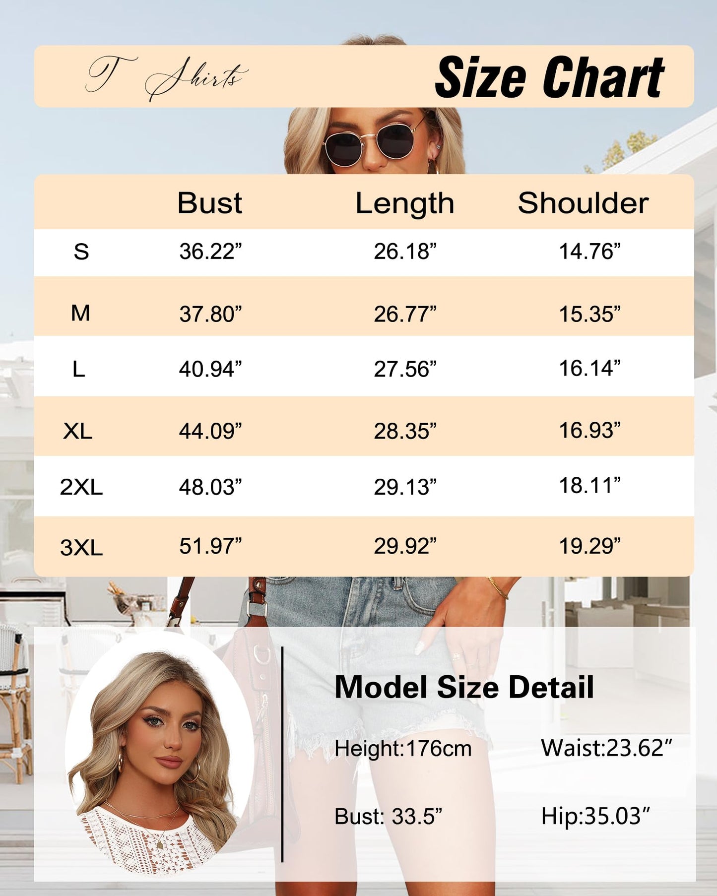 WNEEDU Women's Summer T Shirts Casual Crew Neck Lace Trim Ladies Tops 2025 New