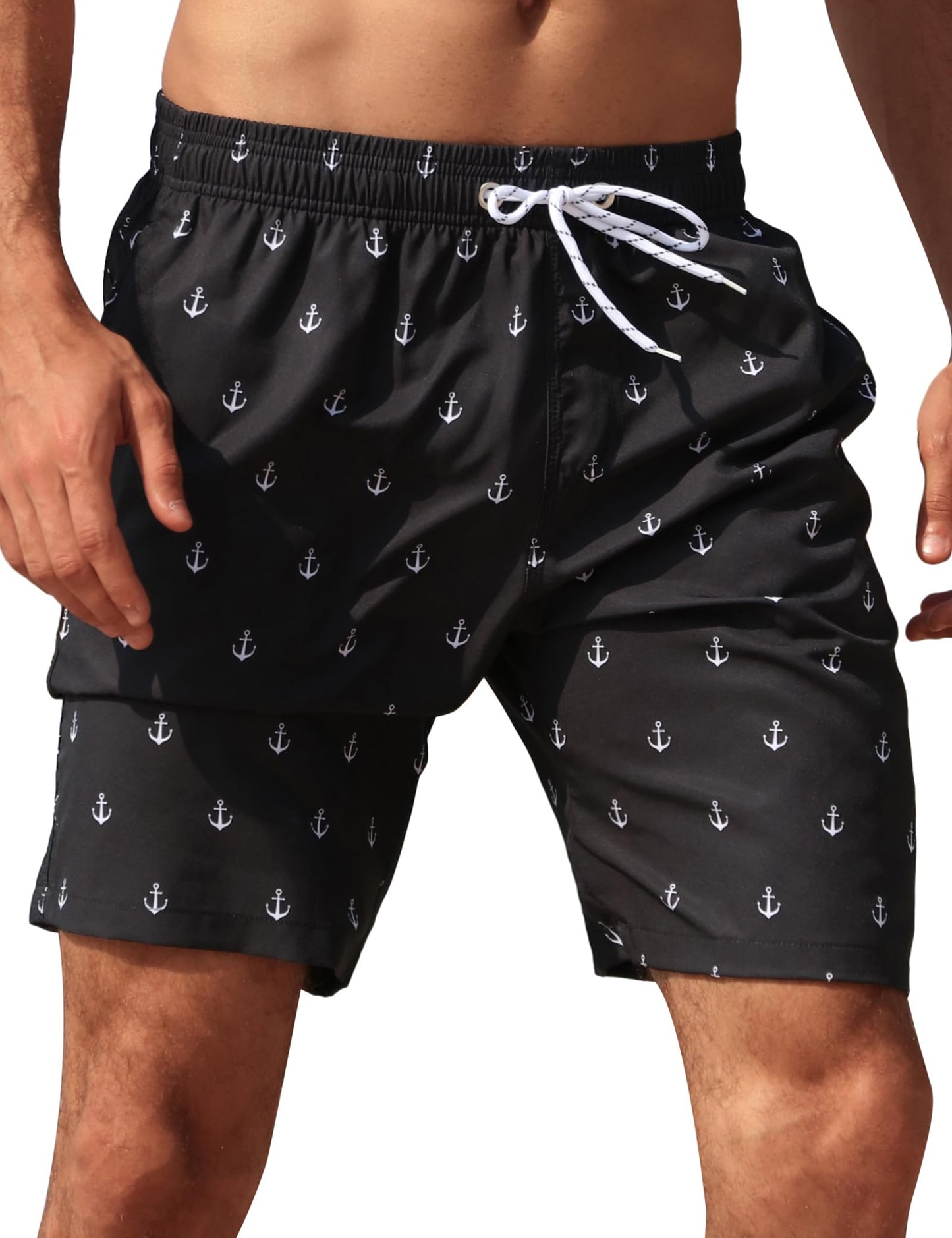 Men's Swim Trunks Quick Dry Swim Shorts 9" Inseam Bathing Suit with Mesh Lining