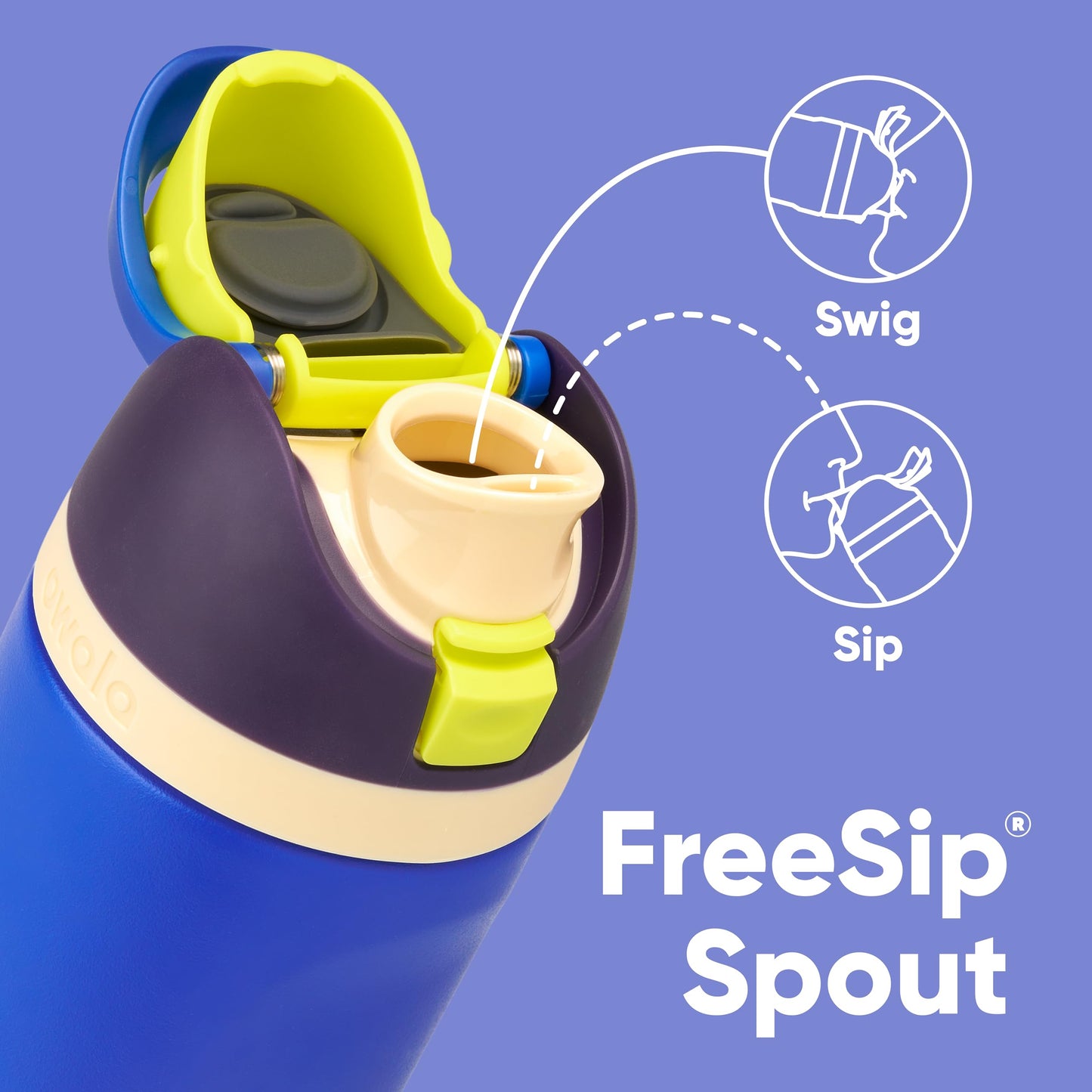 FreeSip Insulated Stainless Steel Water Bottle with Straw for Sports and Travel, BPA-Free, 24-oz, Shy Marshmallow