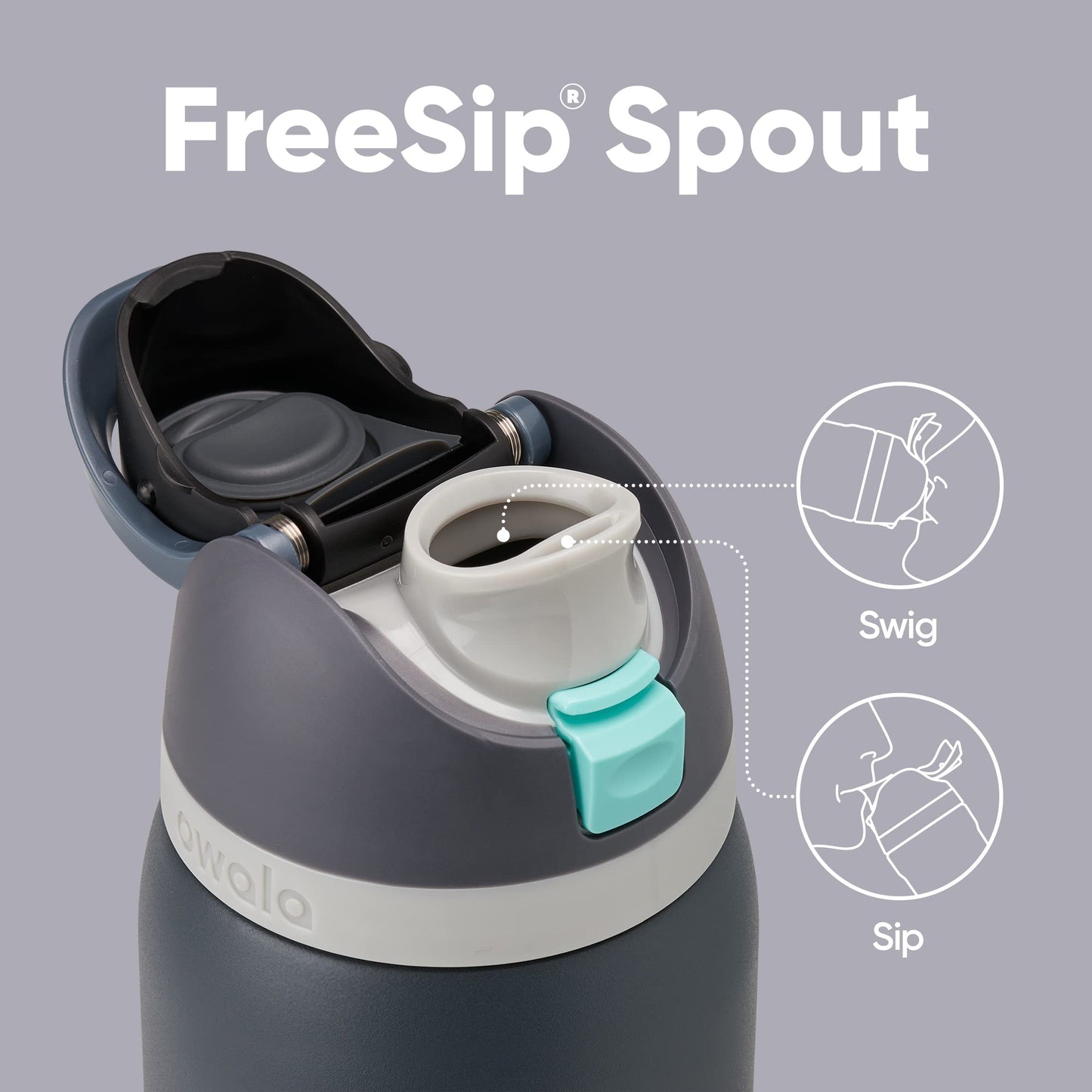FreeSip Insulated Stainless Steel Water Bottle with Straw for Sports and Travel, BPA-Free, 24-oz, Shy Marshmallow