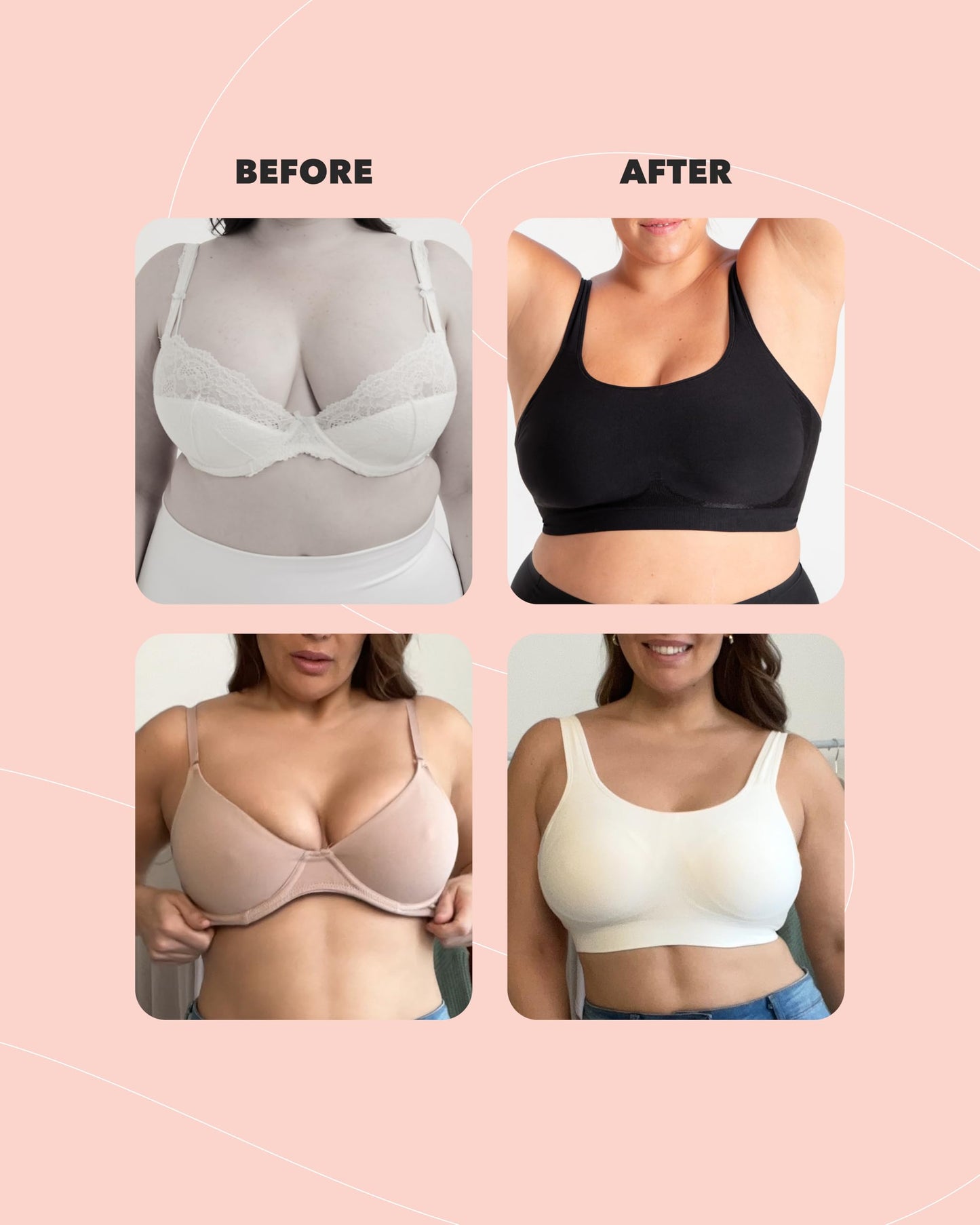 SHAPERMINT Wireless Seamless Bras for Women Full Support - Bralette for Women, Soutien Gorge Femme Sans Armature