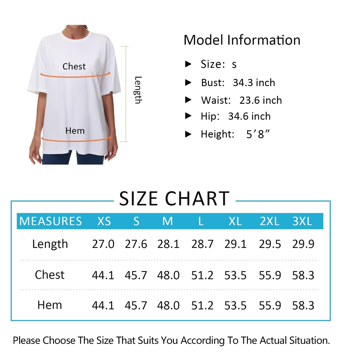 THE GYM PEOPLE Women's Casual Oversized T-Shirts Summer Crewneck Short Sleeve Workout Basic Tee Tops