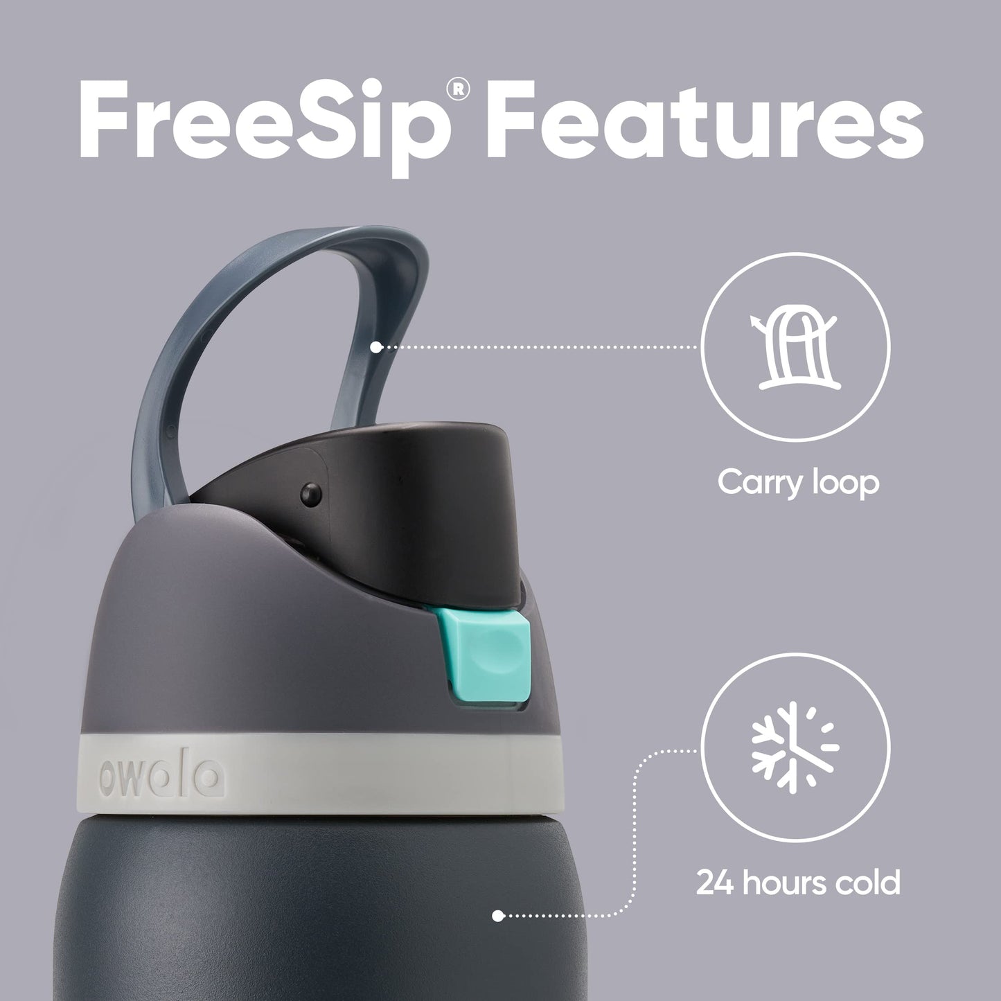 FreeSip Insulated Stainless Steel Water Bottle with Straw for Sports and Travel, BPA-Free, 24-oz, Shy Marshmallow