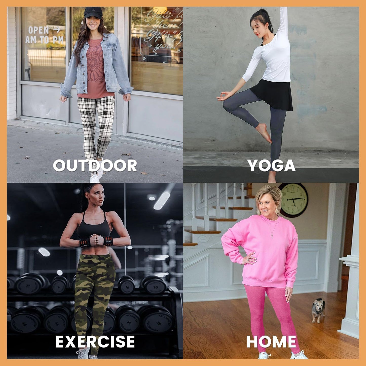Gayhay Leggings with Pockets for Women - High Waisted Tummy Control Soft Compression Yoga Pants for Workout Running Gym