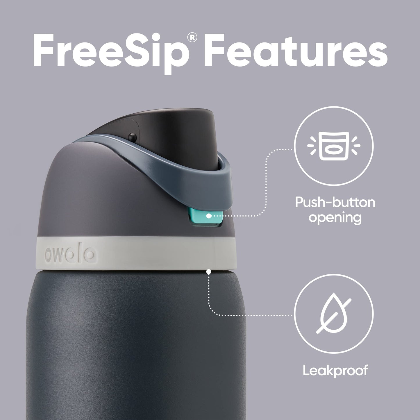 FreeSip Insulated Stainless Steel Water Bottle with Straw for Sports and Travel, BPA-Free, 24-oz, Shy Marshmallow