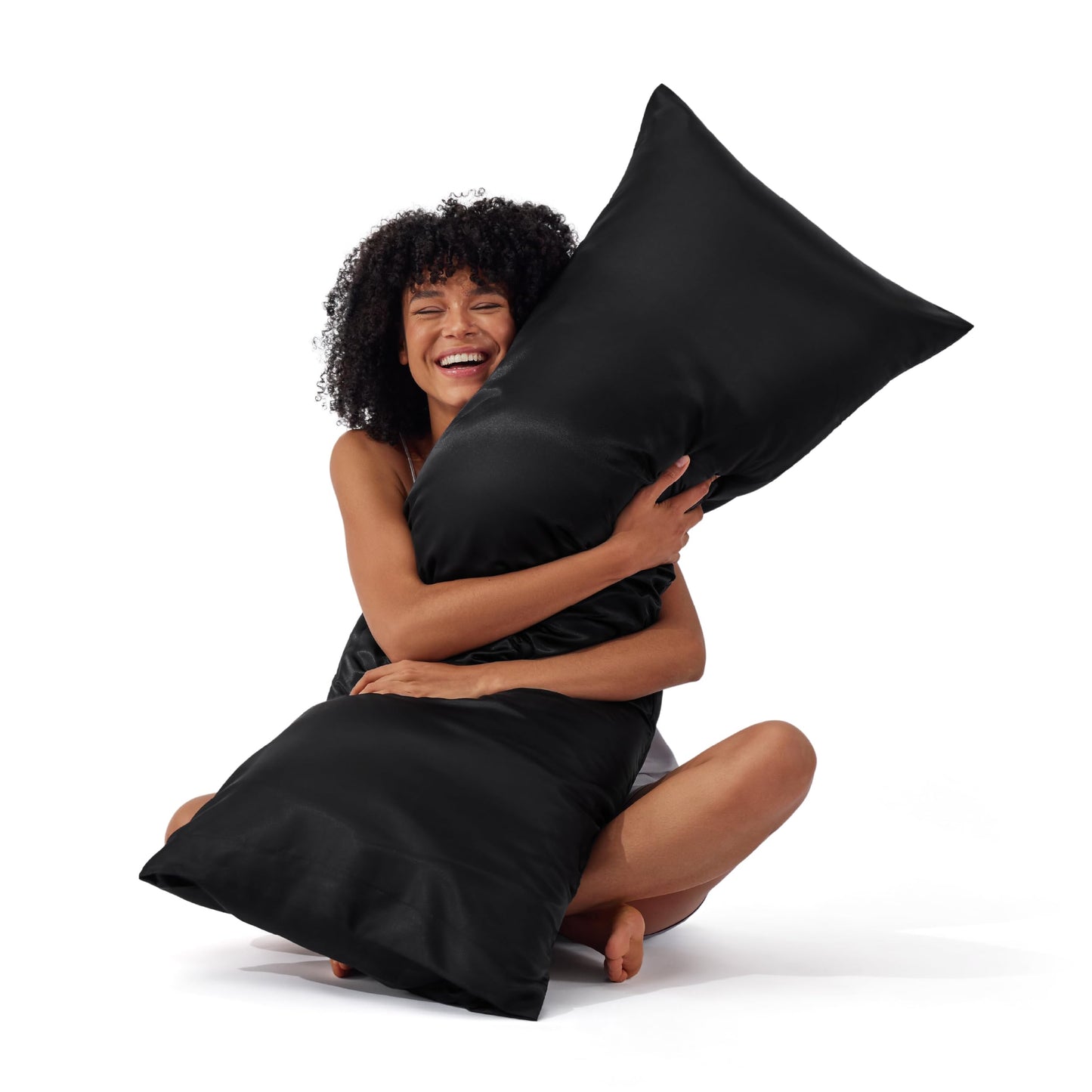 Bedsure Satin Pillow Case Queen Size 2 Pack - Similar to Silk Pillow Cases, Silky Pillowcase Covers for Hair and Skin with Envelope Closure, Gifts for Women Men, Grey, 20x30 Inches