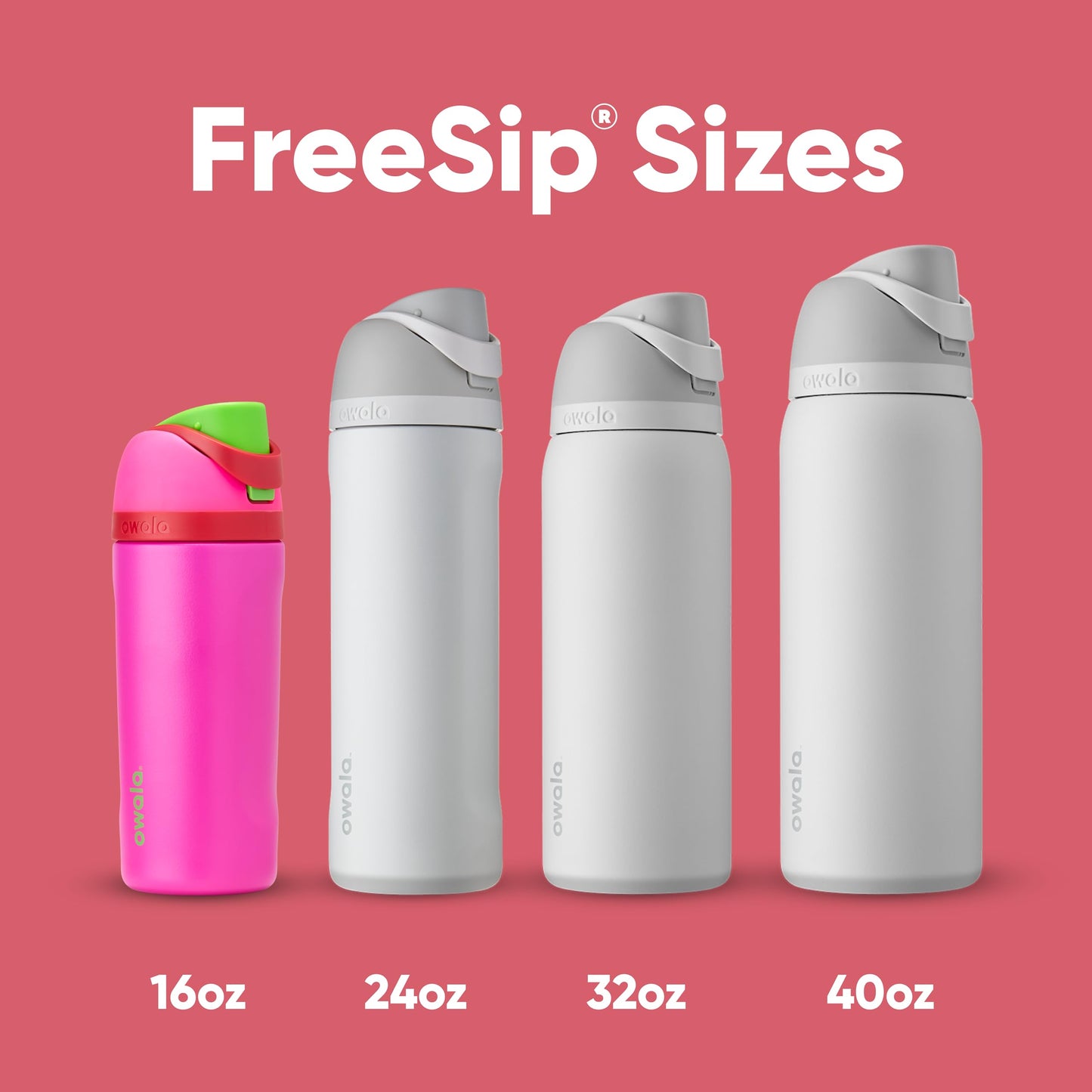 FreeSip Insulated Stainless Steel Water Bottle with Straw for Sports and Travel, BPA-Free, 24-oz, Shy Marshmallow