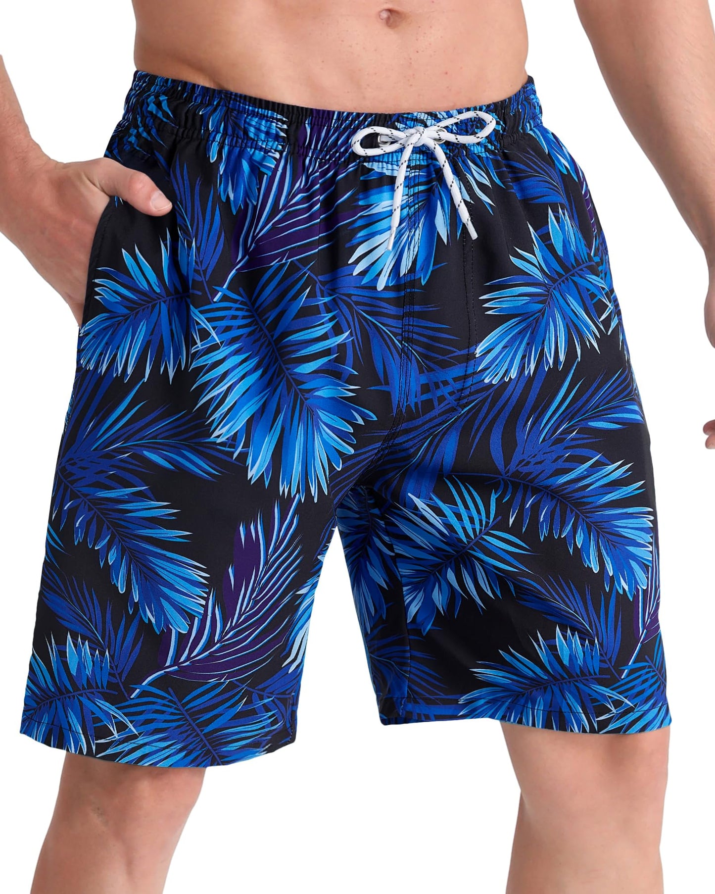 Men's Swim Trunks Quick Dry Swim Shorts 9" Inseam Bathing Suit with Mesh Lining