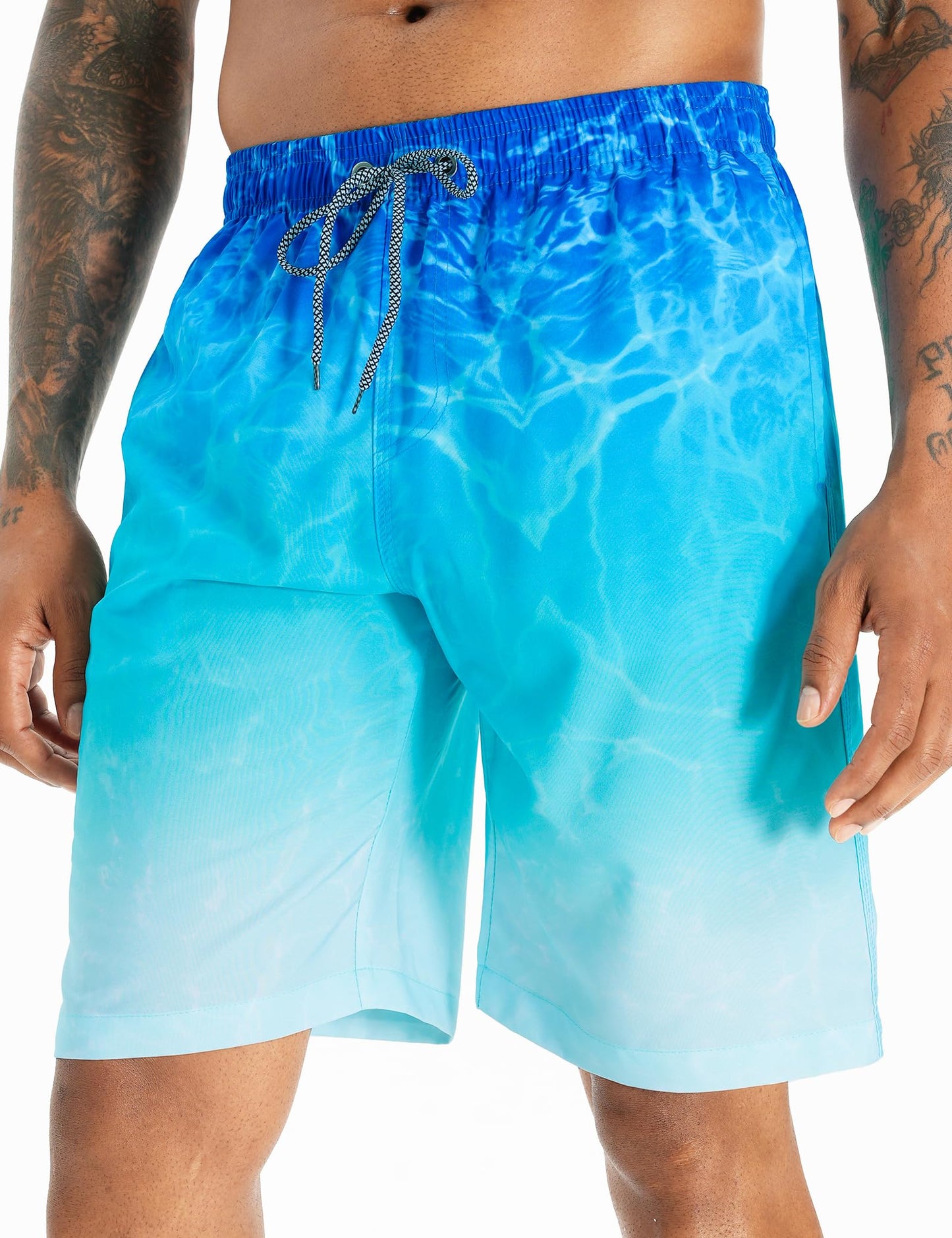 Men's Swim Trunks Quick Dry Swim Shorts 9" Inseam Bathing Suit with Mesh Lining