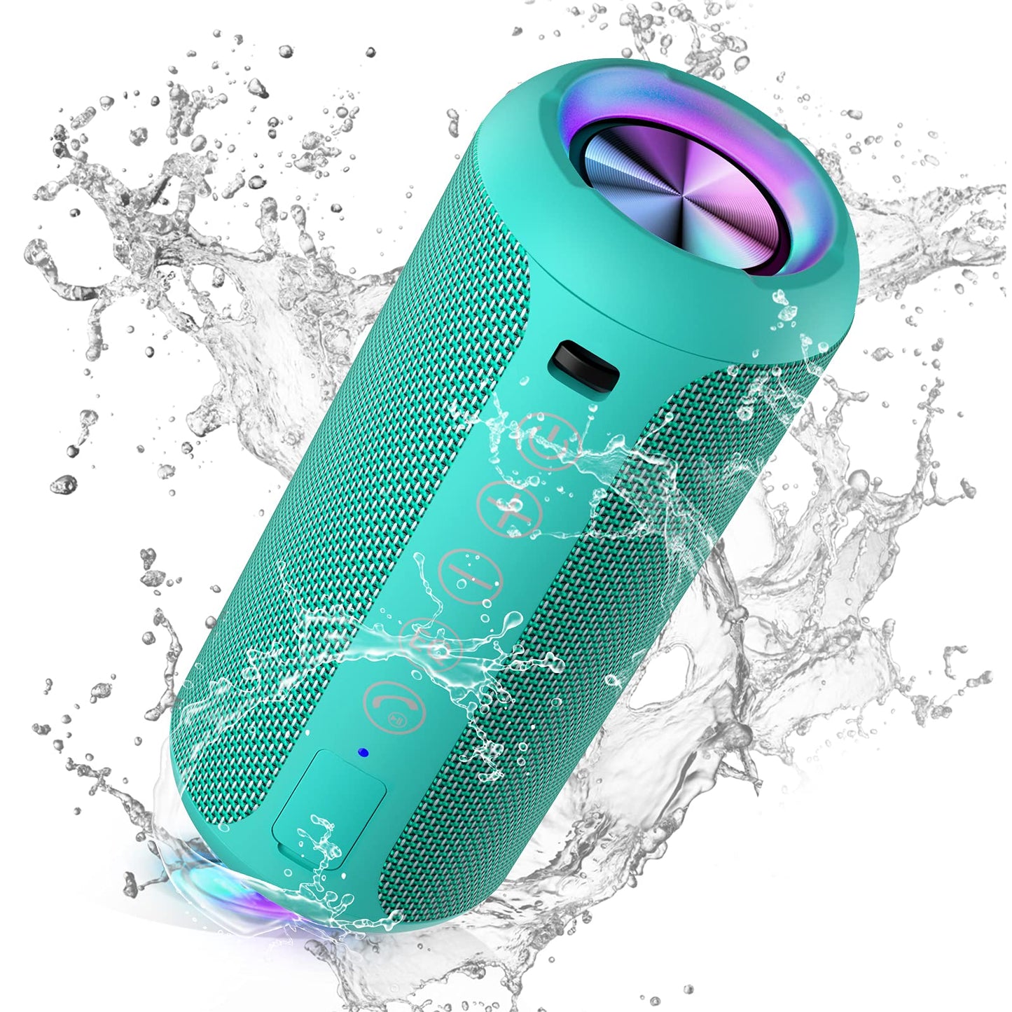 Ortizan Portable Bluetooth Speaker, IPX7 Waterproof Wireless Speaker with 24W Loud Stereo Sound, Outdoor Speakers with Bluetooth 5.0, 30H Playtime,66ft Bluetooth Range, Dual Pairing for Home