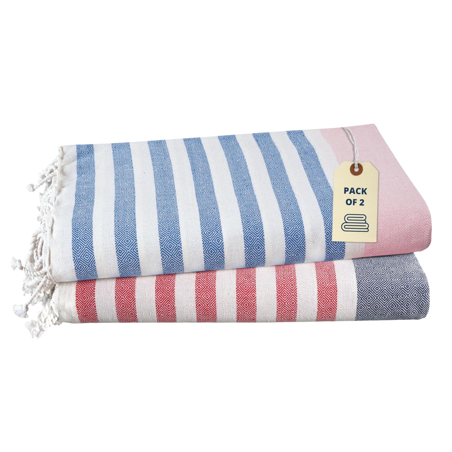 Lane Linen Beach Towels 6 Pack, Oversized Beach Towel, Pre-Washed Large Beach Towel, Stylish Pool Towels for Adults, Quick Dry Beach Towel, Lightweight Travel Towel, 39"x71" - Multi Colors