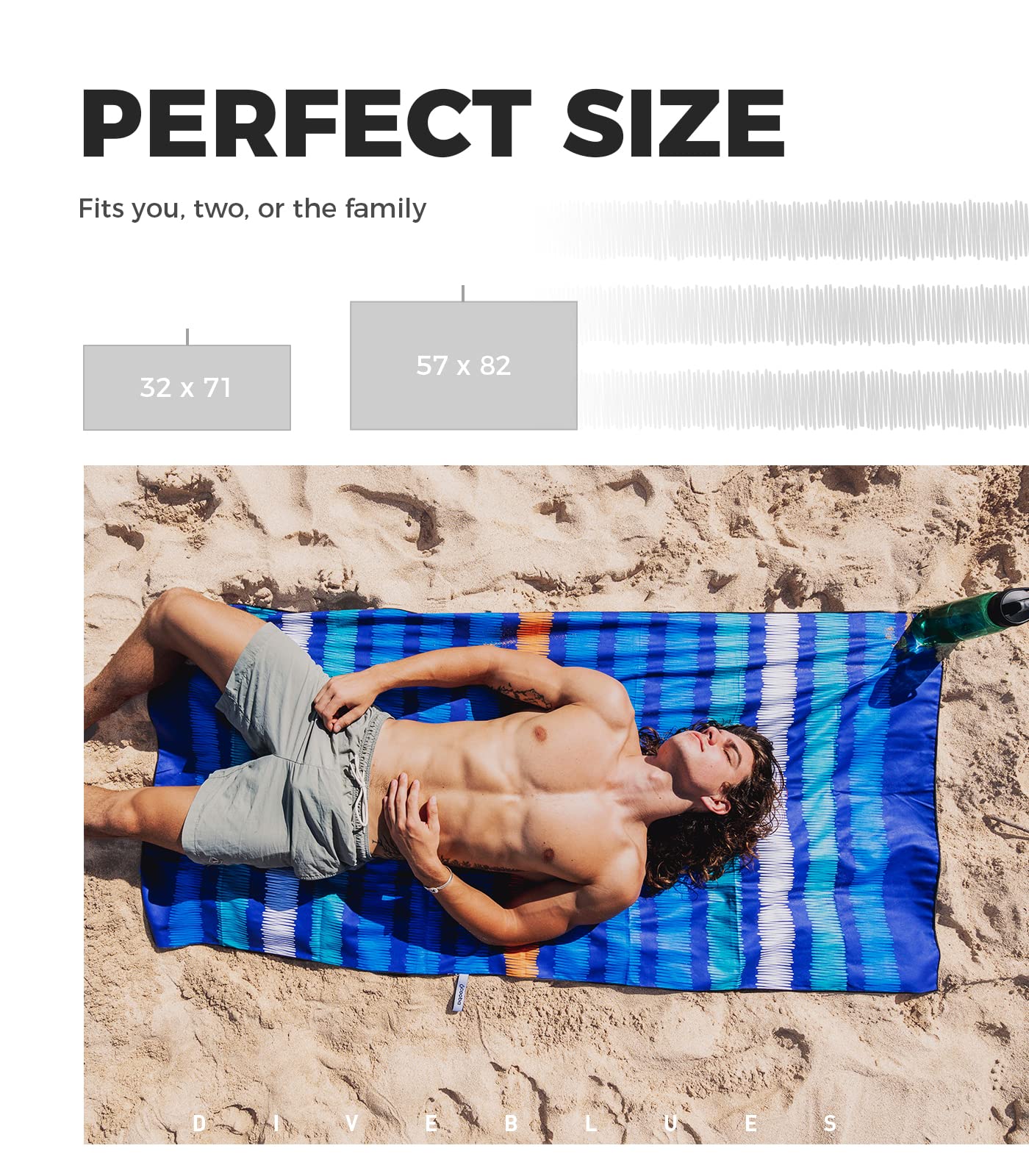 OCOOPA Microfiber Beach Towel Sand Free, Extra Large 71''X32'' Oversized Towels, Lightweight Compact Quick Dry Absorbent Pool Towel for Bath,Camping,Swimming,Travel Accessories
