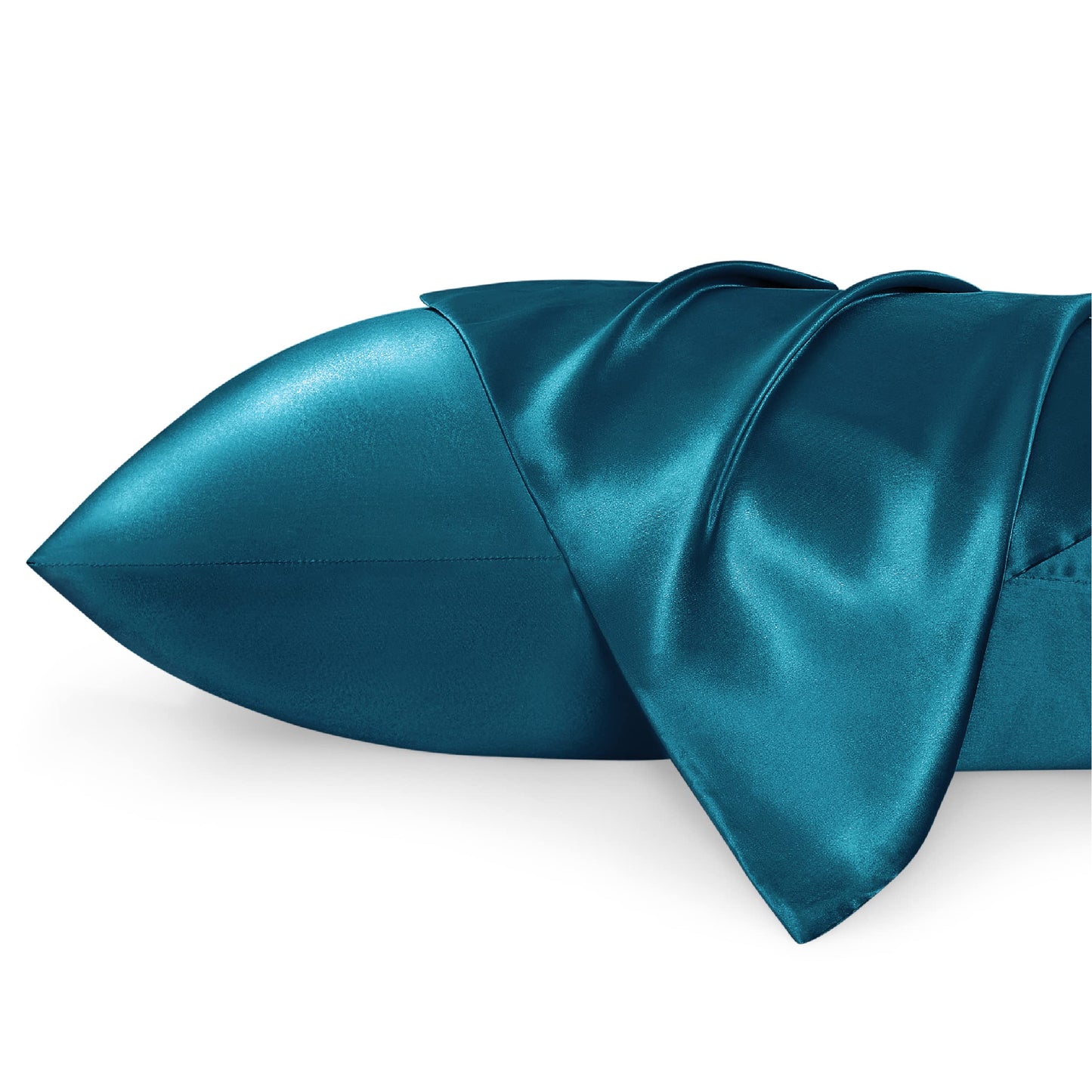 Bedsure Satin Pillow Case Queen Size 2 Pack - Similar to Silk Pillow Cases, Silky Pillowcase Covers for Hair and Skin with Envelope Closure, Gifts for Women Men, Grey, 20x30 Inches