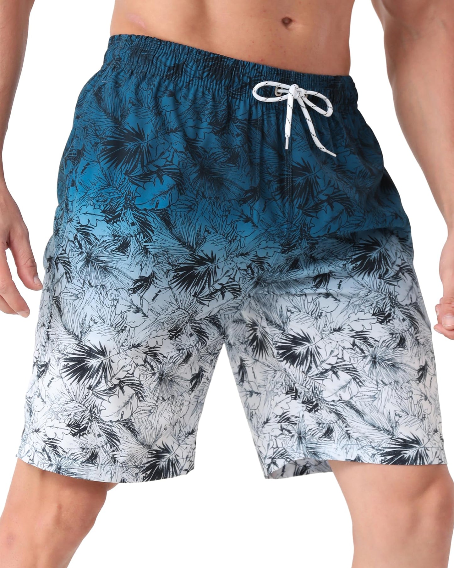 Men's Swim Trunks Quick Dry Swim Shorts 9" Inseam Bathing Suit with Mesh Lining