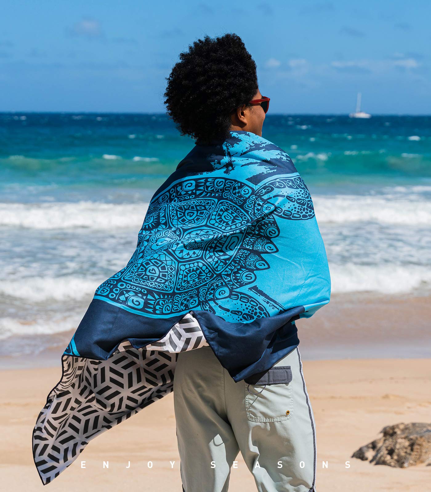 OCOOPA Microfiber Beach Towel Sand Free, Extra Large 71''X32'' Oversized Towels, Lightweight Compact Quick Dry Absorbent Pool Towel for Bath,Camping,Swimming,Travel Accessories