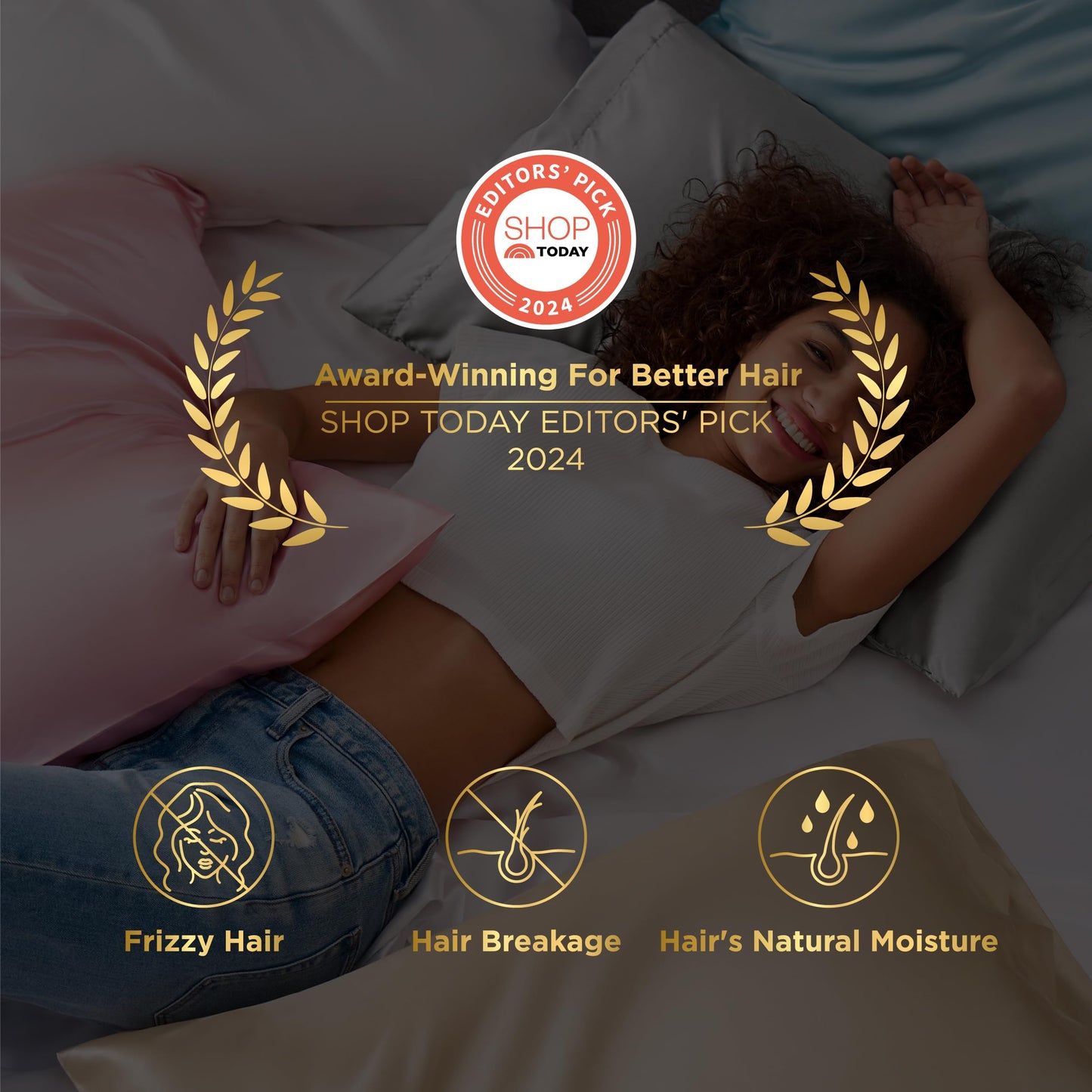 Bedsure Satin Pillow Case Queen Size 2 Pack - Similar to Silk Pillow Cases, Silky Pillowcase Covers for Hair and Skin with Envelope Closure, Gifts for Women Men, Grey, 20x30 Inches