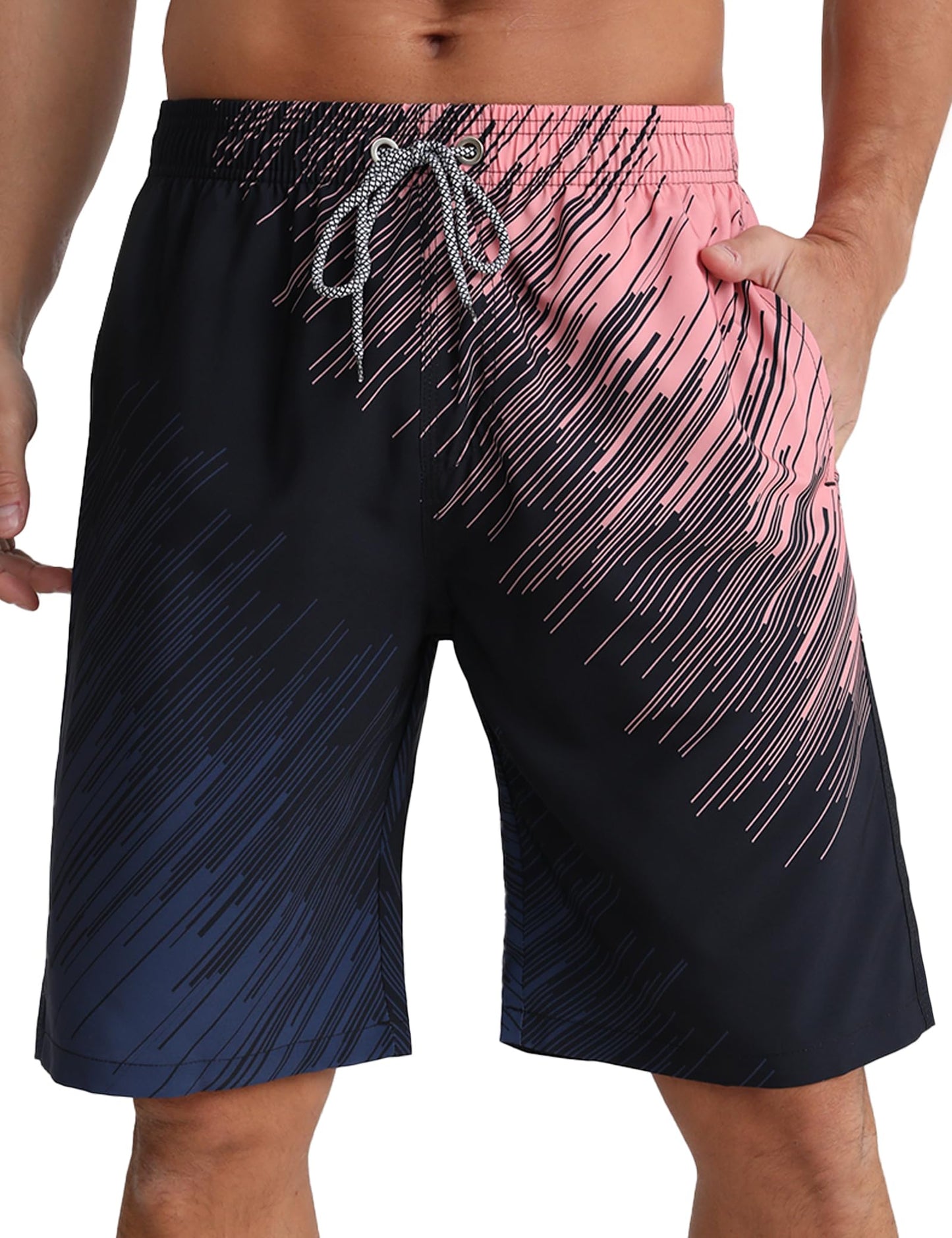 Men's Swim Trunks Quick Dry Swim Shorts 9" Inseam Bathing Suit with Mesh Lining