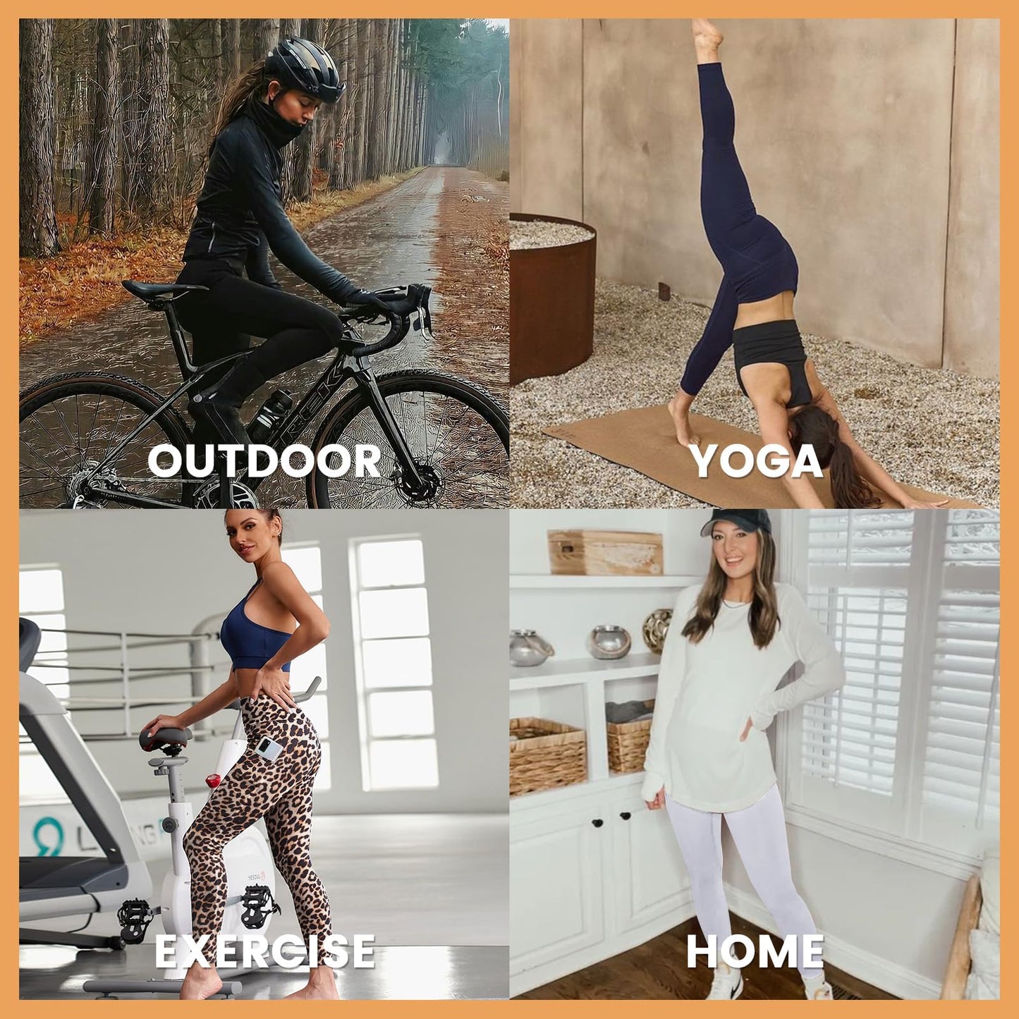 Gayhay Leggings with Pockets for Women - High Waisted Tummy Control Soft Compression Yoga Pants for Workout Running Gym