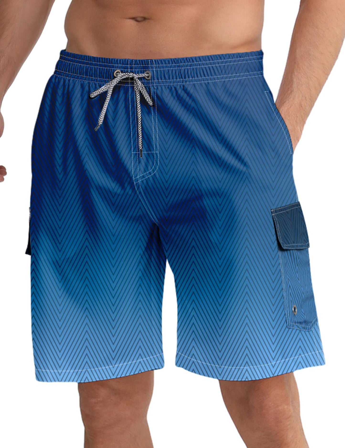 Men's Swim Trunks Quick Dry Swim Shorts 9" Inseam Bathing Suit with Mesh Lining