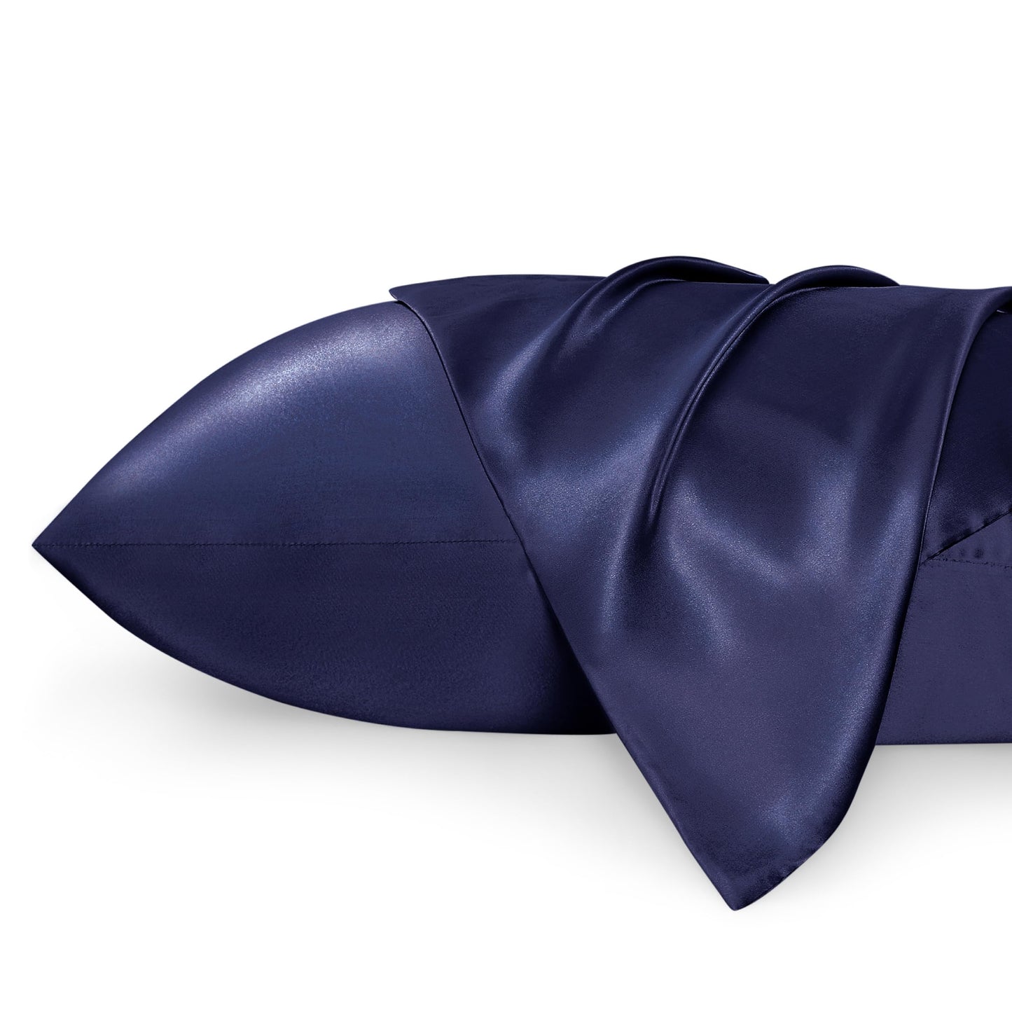 Bedsure Satin Pillow Case Queen Size 2 Pack - Similar to Silk Pillow Cases, Silky Pillowcase Covers for Hair and Skin with Envelope Closure, Gifts for Women Men, Grey, 20x30 Inches