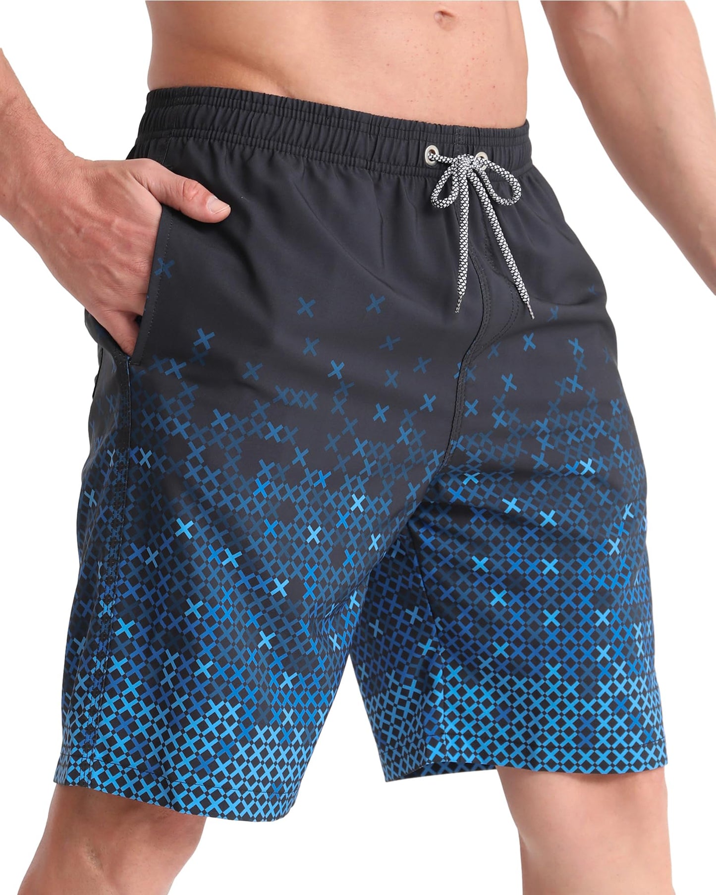 Men's Swim Trunks Quick Dry Swim Shorts 9" Inseam Bathing Suit with Mesh Lining