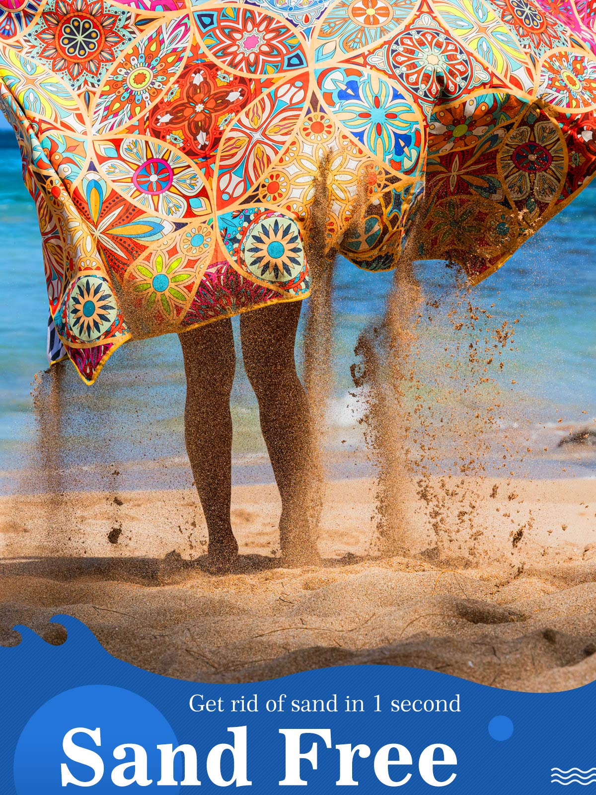 OCOOPA Microfiber Beach Towel Sand Free, Extra Large 71''X32'' Oversized Towels, Lightweight Compact Quick Dry Absorbent Pool Towel for Bath,Camping,Swimming,Travel Accessories