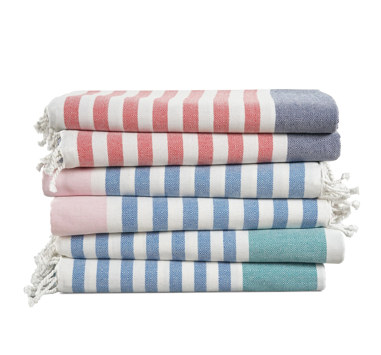 Lane Linen Beach Towels 6 Pack, Oversized Beach Towel, Pre-Washed Large Beach Towel, Stylish Pool Towels for Adults, Quick Dry Beach Towel, Lightweight Travel Towel, 39"x71" - Multi Colors