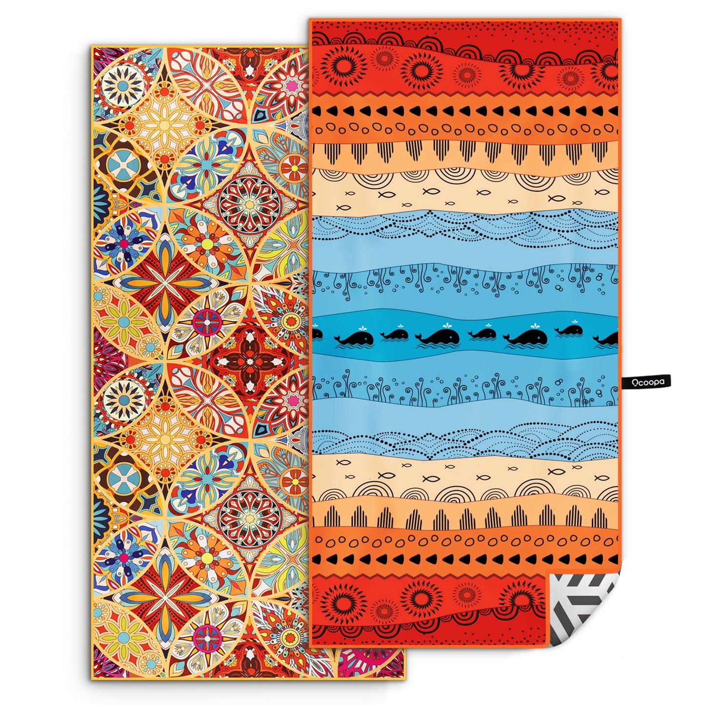OCOOPA Microfiber Beach Towel Sand Free, Extra Large 71''X32'' Oversized Towels, Lightweight Compact Quick Dry Absorbent Pool Towel for Bath,Camping,Swimming,Travel Accessories