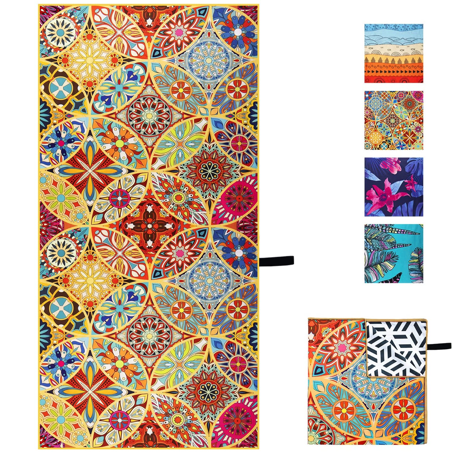 OCOOPA Microfiber Beach Towel Sand Free, Extra Large 71''X32'' Oversized Towels, Lightweight Compact Quick Dry Absorbent Pool Towel for Bath,Camping,Swimming,Travel Accessories