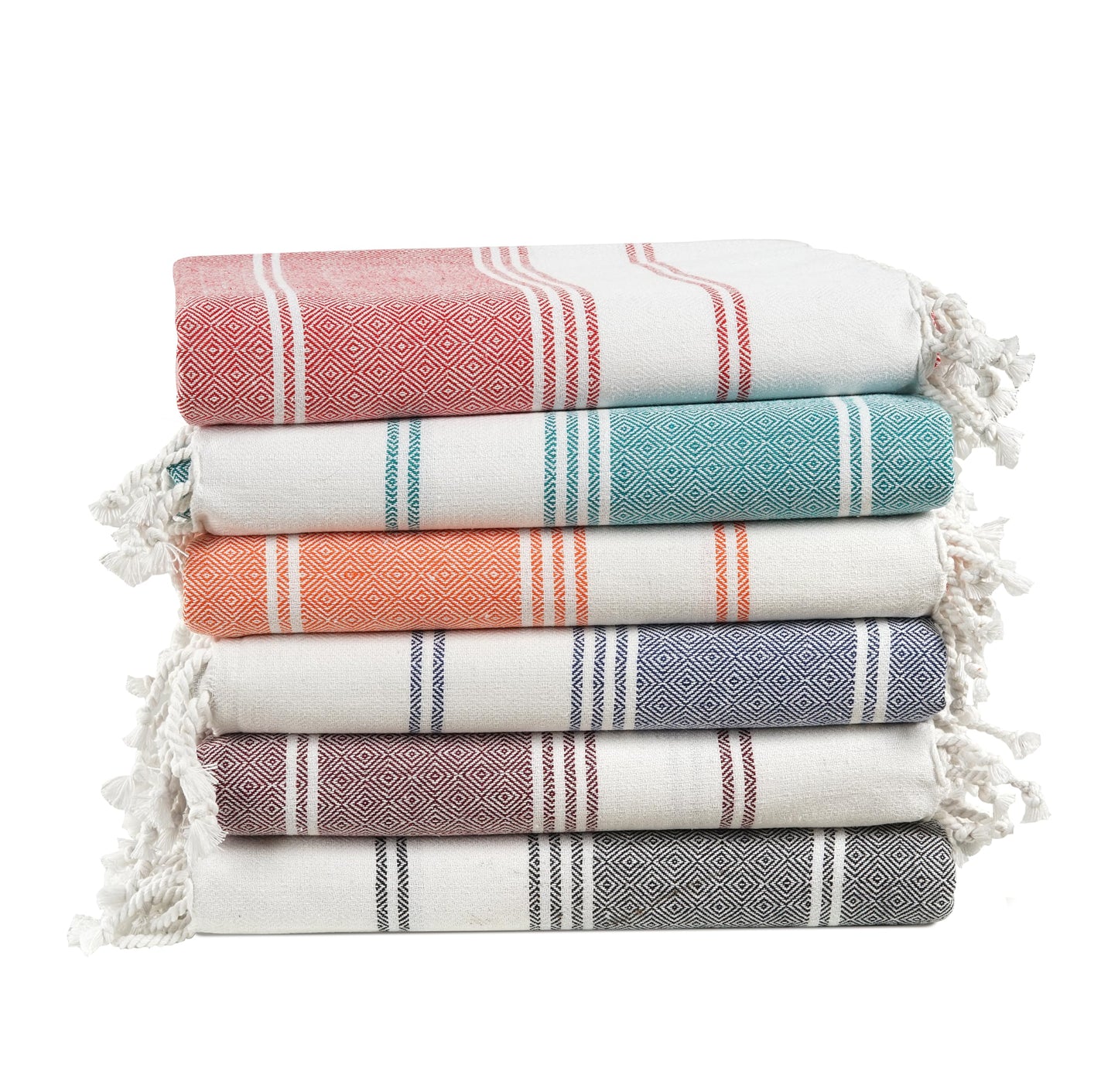 Lane Linen Beach Towels 6 Pack, Oversized Beach Towel, Pre-Washed Large Beach Towel, Stylish Pool Towels for Adults, Quick Dry Beach Towel, Lightweight Travel Towel, 39"x71" - Multi Colors