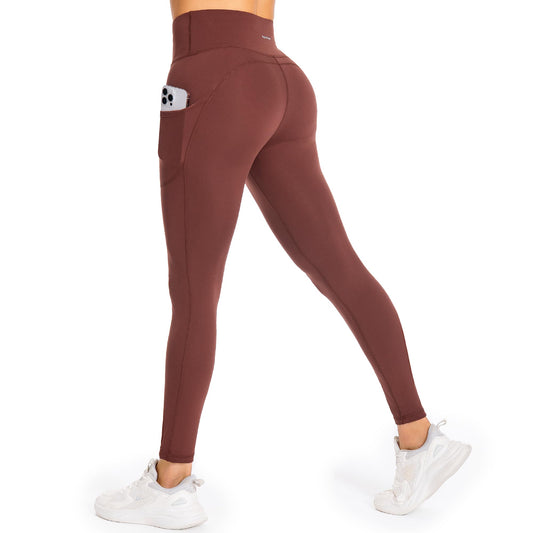 GymCope Leggings for Women with Tummy Control, 3 Pockets Yoga Pants, Non-See-Through Fabric for Yoga, Running, Gym