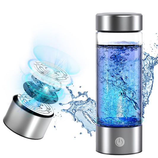 Hydrogen Water Bottle, 420ml Hydrogen Water Generator,adopts SPE and PEM Technology, Quickly Generate a Cup of Hydrogen-Rich Water in Three Minutes, for Office, Sports Hobbies, Travel and Gifts.(1pcs)