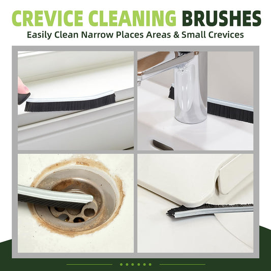 KMOSENIA Cleaning Brush - Hard Bristle Crevice Cleaning Brush for Tight Spaces, Gap Scrub Brush, Bathroom Grout Brush, Thin Cleaning Brushes for Household Use, Home Kitchen Toilet Cleaning Supplies