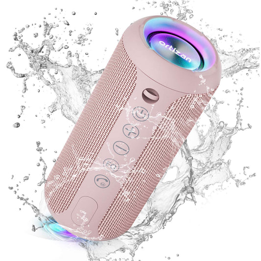Ortizan Portable Bluetooth Speaker, IPX7 Waterproof Wireless Speaker with 24W Loud Stereo Sound, Outdoor Speakers with Bluetooth 5.0, 30H Playtime,66ft Bluetooth Range, Dual Pairing for Home